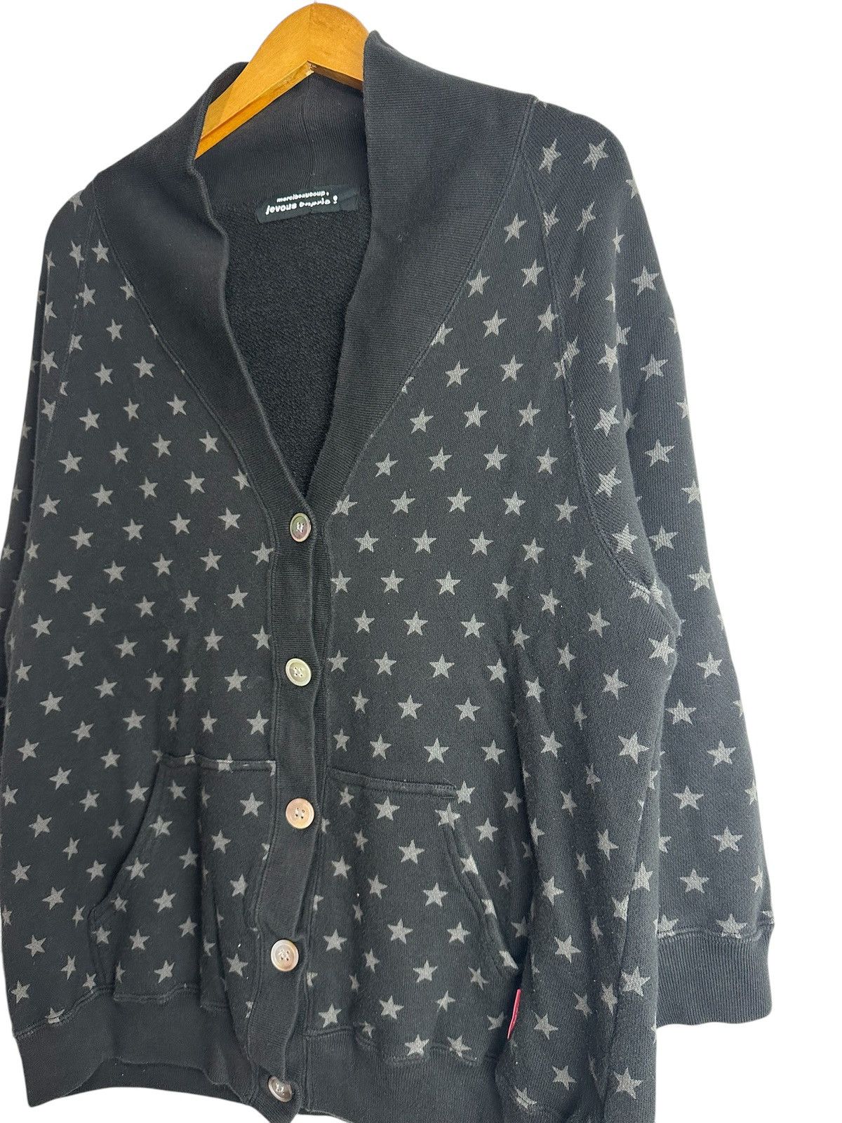 Issey Miyake MERCIBEAUCOUP JEVOUS ENPRIE STARS CARDIGAN Size US M / EU 48-50 / 2 - 4 Thumbnail