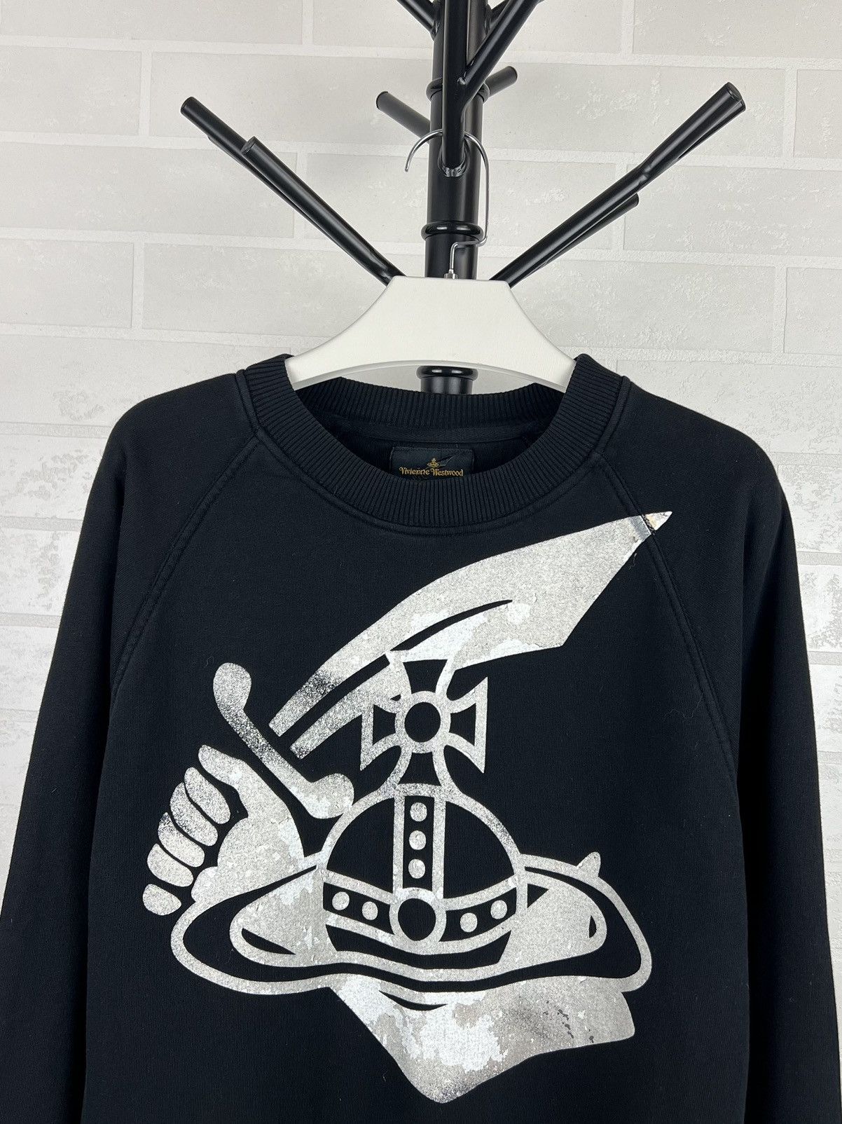 Vivienne Westwood VIVIENNE WESTWOOD Sweatshirt ANGLOMANIA Big Orb Logo Black Size US XS / EU 42 / 0 - 2 Thumbnail