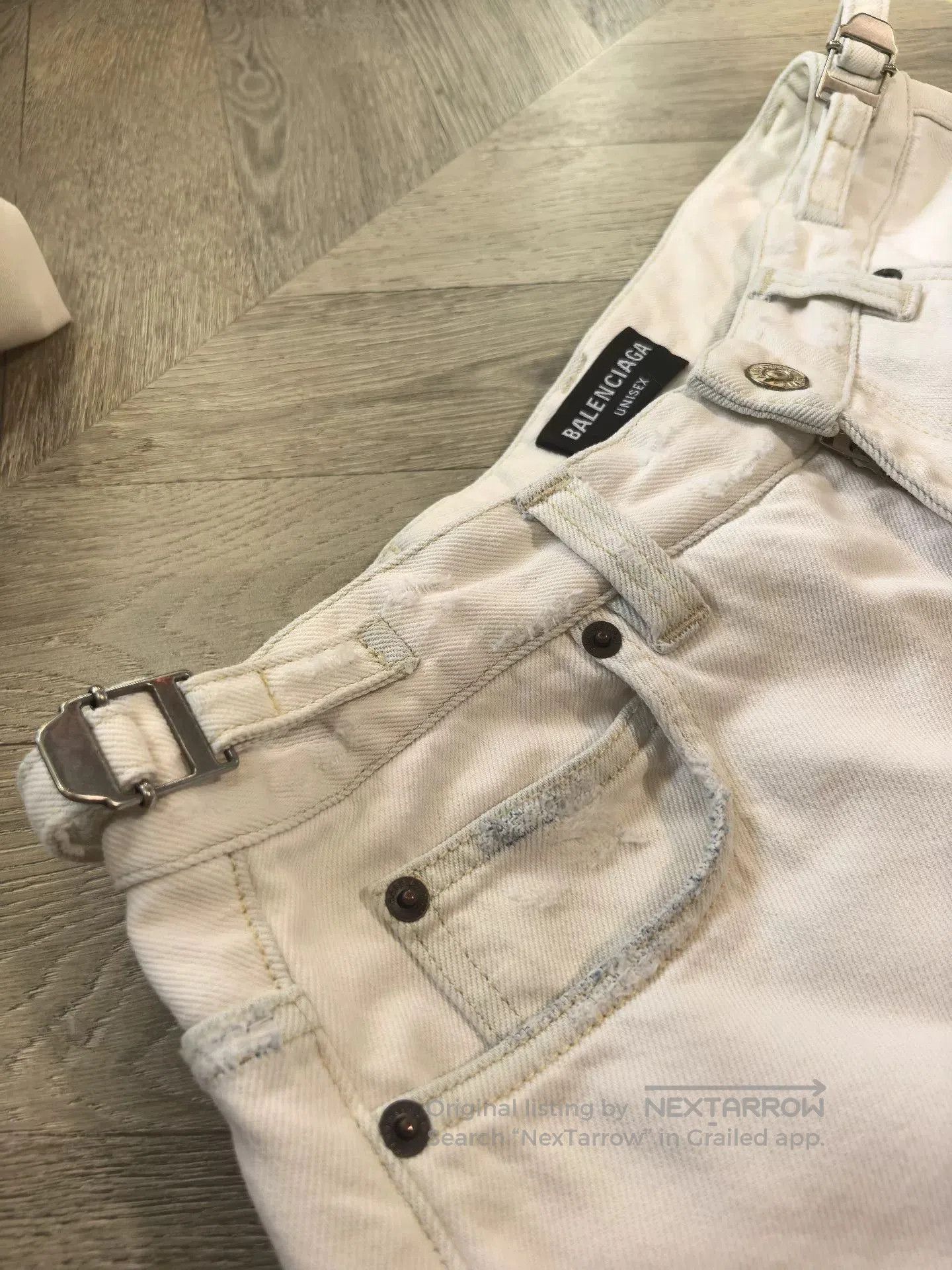 Balenciaga Balenciaga Oversized White Cargo Pants. Size US 30 / EU 46 - 3 Thumbnail
