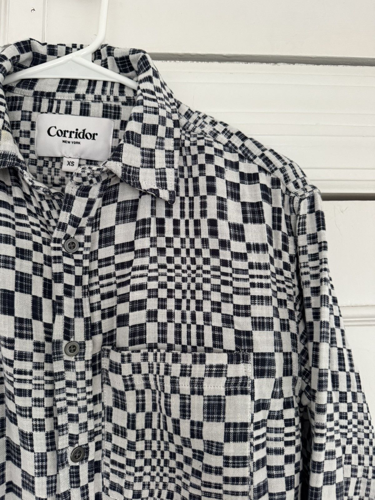 Corridor Corridor High Focus Check Long Sleeve Small White Navy Size US XS / EU 42 / 0 - 3 Thumbnail