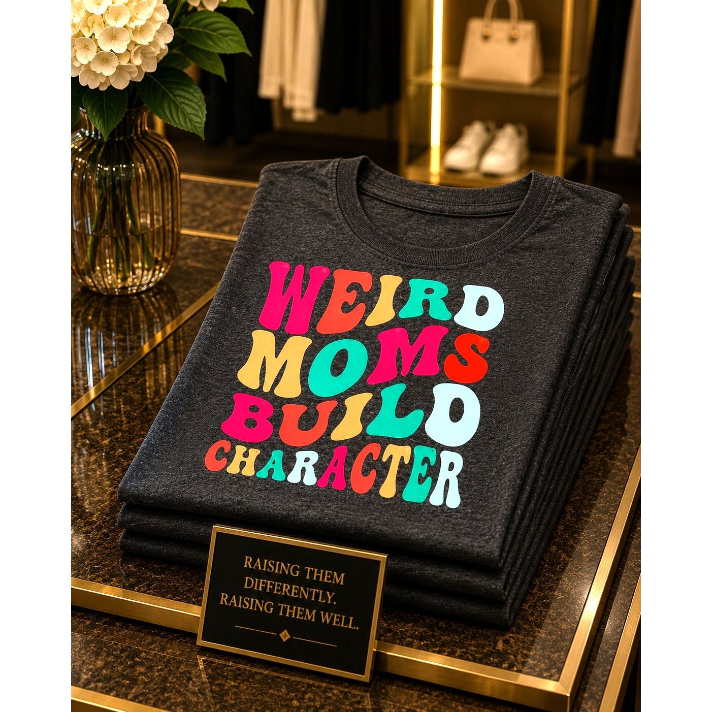 Other Weird Moms Build Character T-Shirt Deep Gray 14 Size XL / US 12-14 / IT 48-50 - 1 Thumbnail