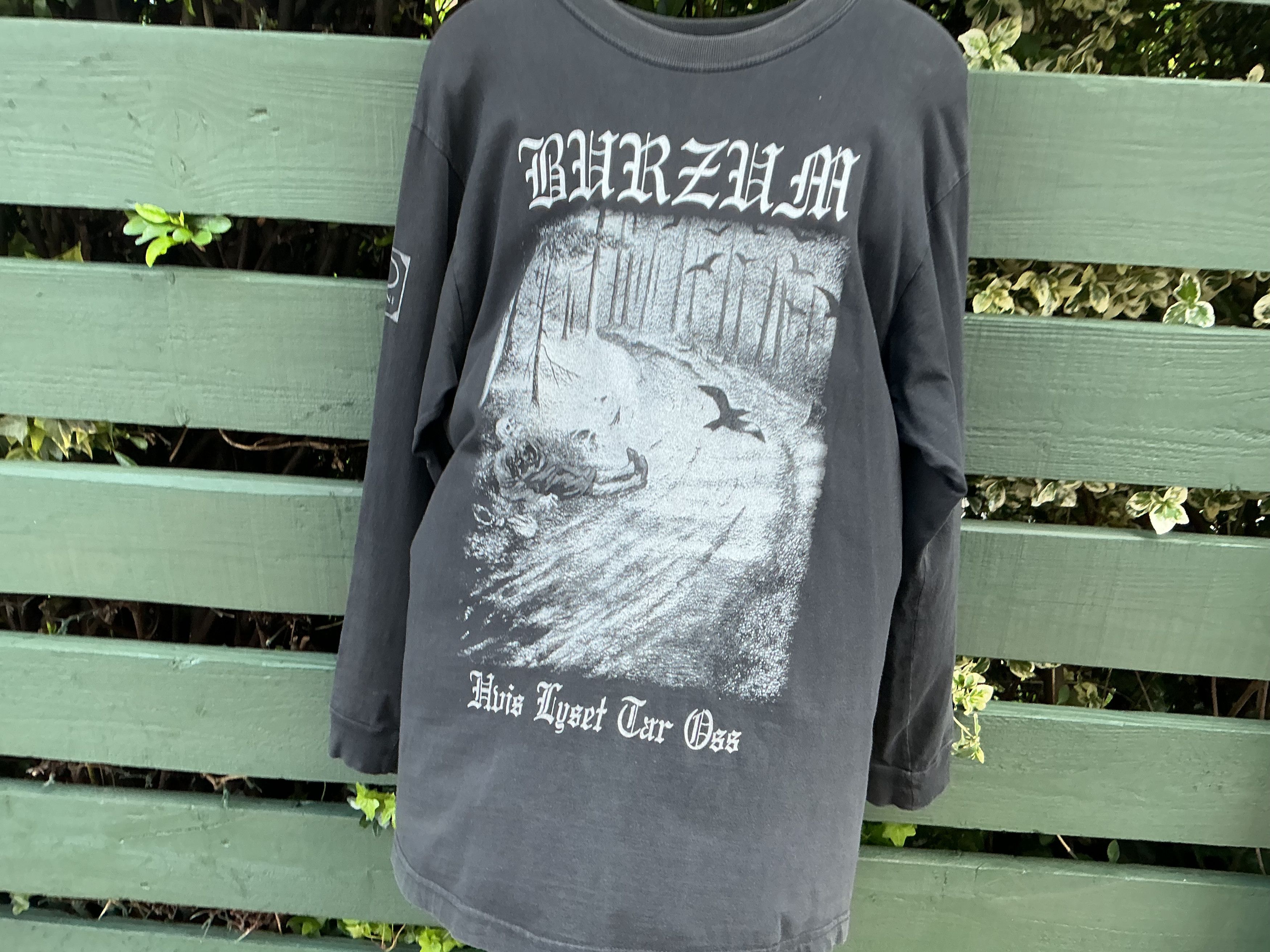 Vintage Original Burzum Hvis Lyset Tar Oss Longsleeve Black Metal Size US L / EU 52-54 / 3 - 8 Thumbnail
