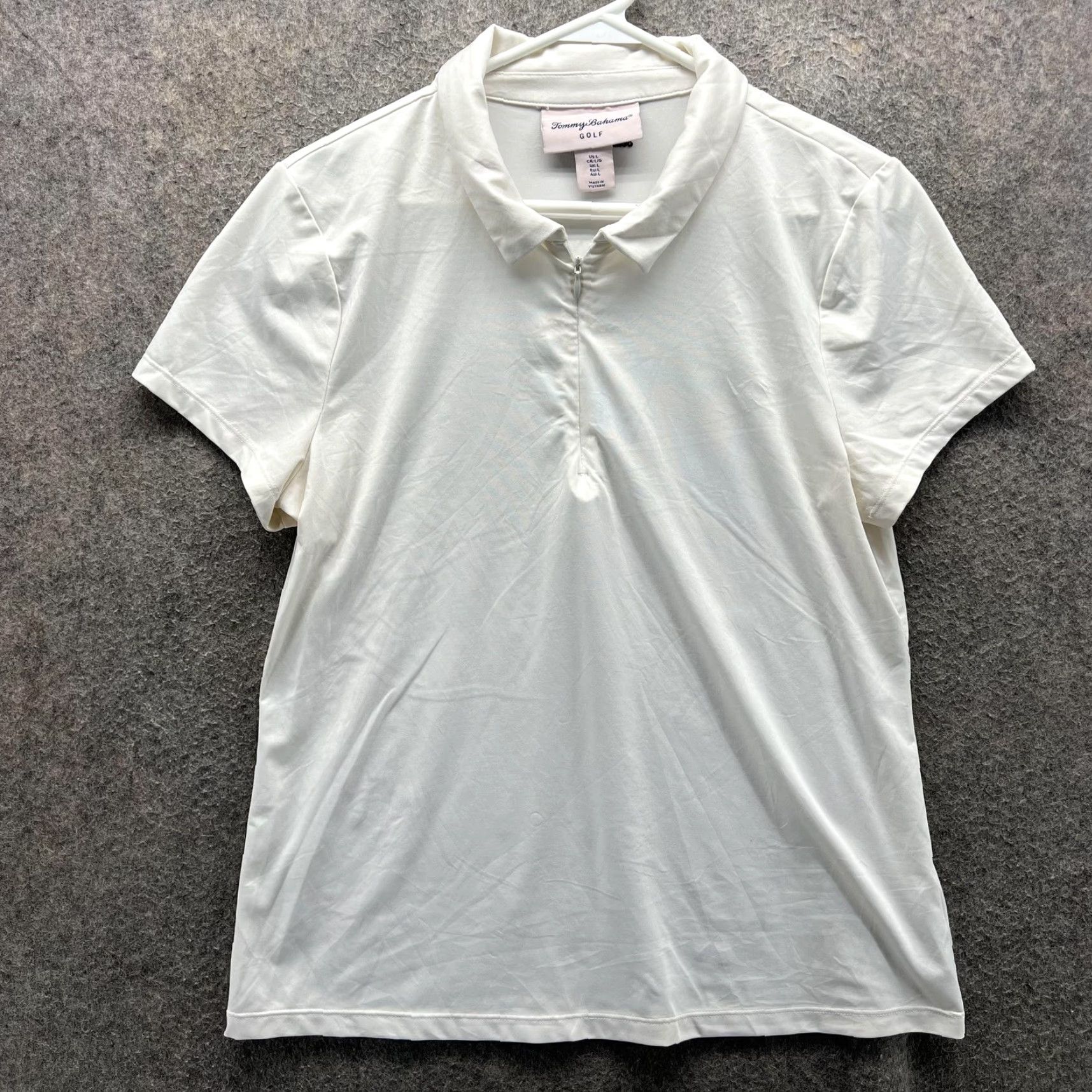 Tommy Bahama Tommy Bahama Golf Polo Shirt Womens Large White Stretch Quarter Zip Top Size L / US 10 / IT 46 - 2 Thumbnail