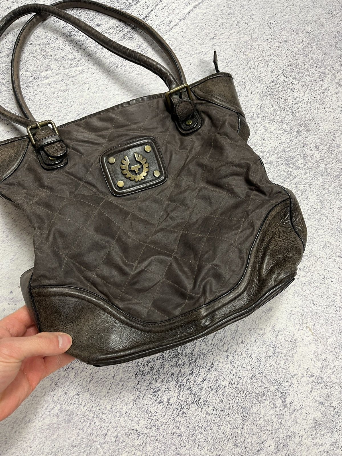 Belstaff × Vintage Vintage Belstaff Audrey Shoulder Bag Waxed Leather 90’s Size ONE SIZE - 4 Thumbnail