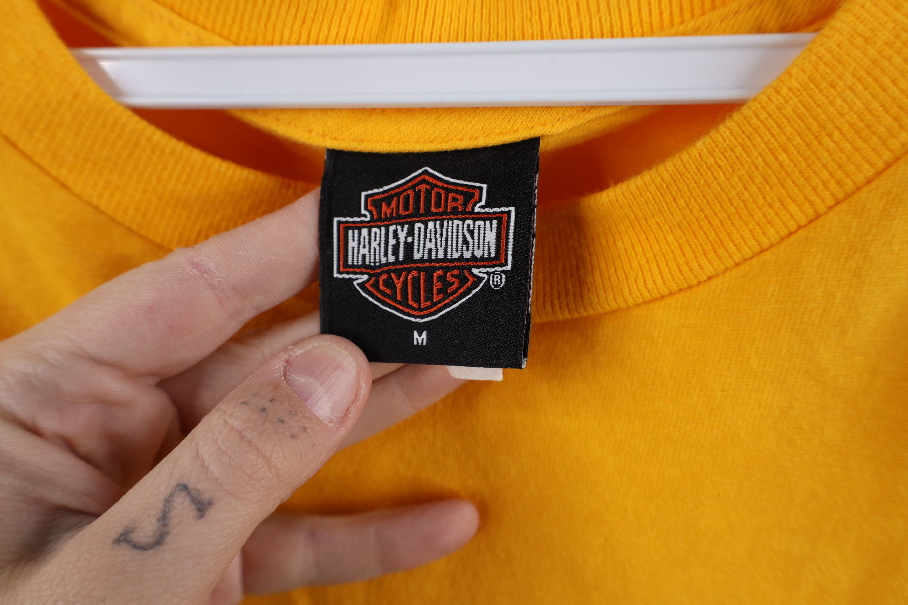 Harley Davidson × Vintage Vintage Y2K Harley Davidson Spell Florida T-Shirt Yellow USA Size US M / EU 48-50 / 2 - 8 Thumbnail