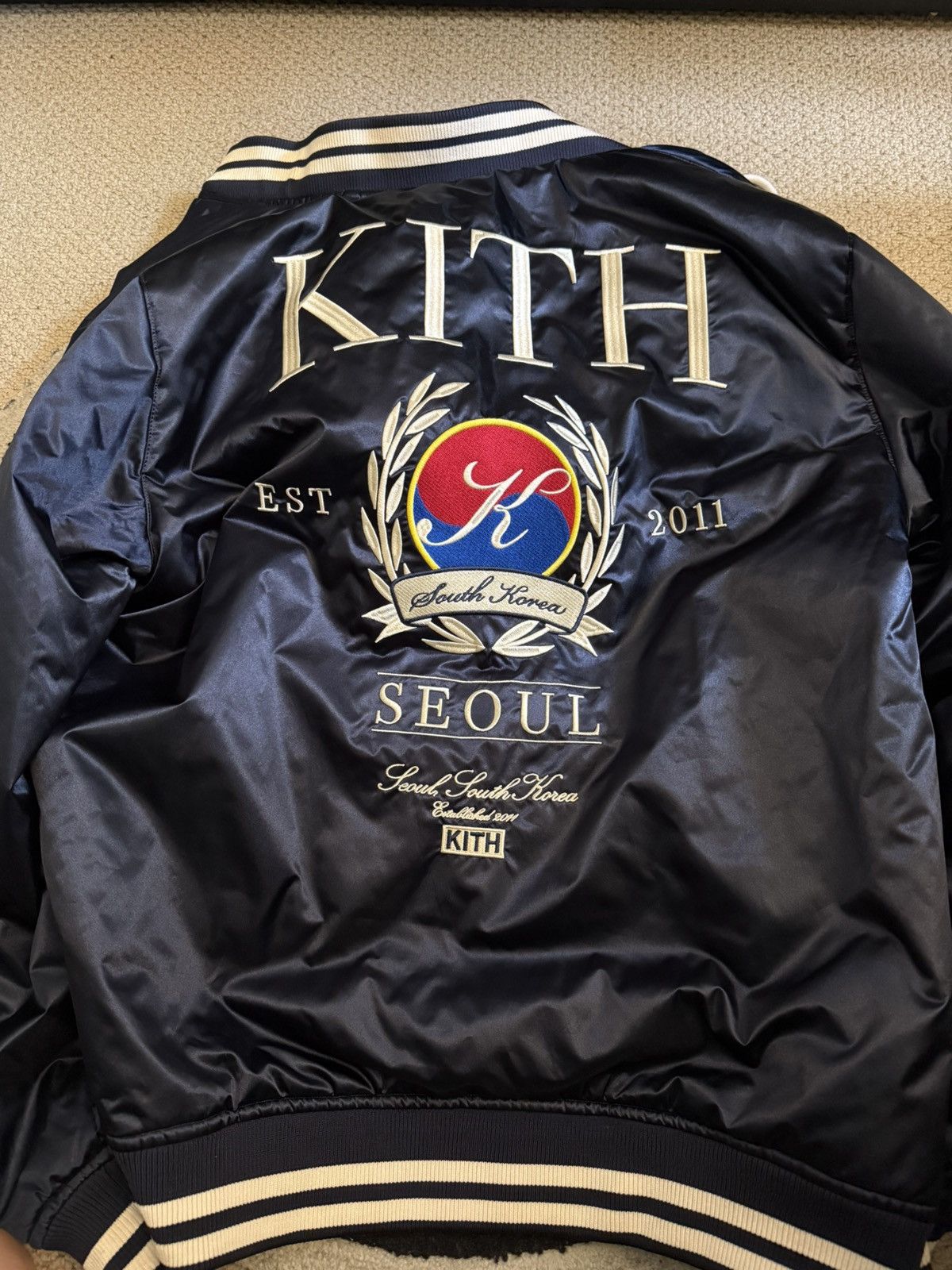韓国限定！KITH SEOUL Varsity Jacket XXL Kith Kith Seoul Korea Exclusive Bomber insulated | Grailed