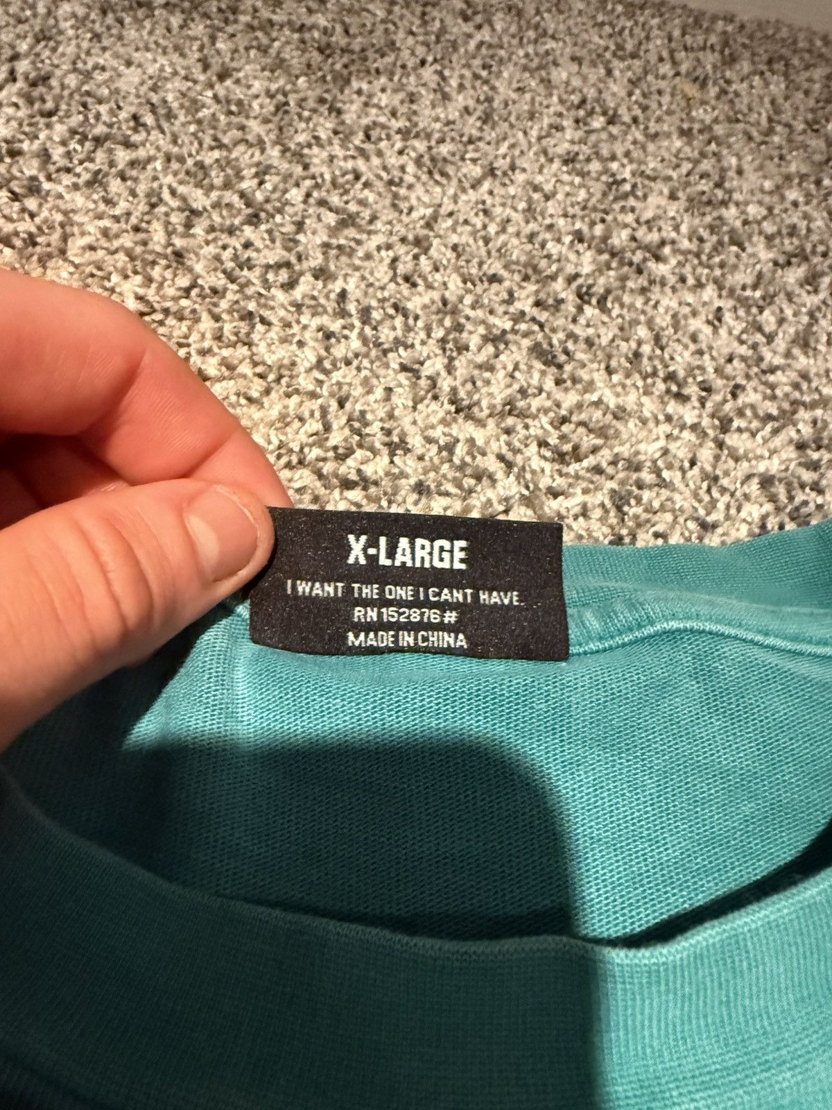 Pleasures Pleasures embroidered collar tee. Clean faded teal colorway Size US XL / EU 56 / 4 - 3 Thumbnail