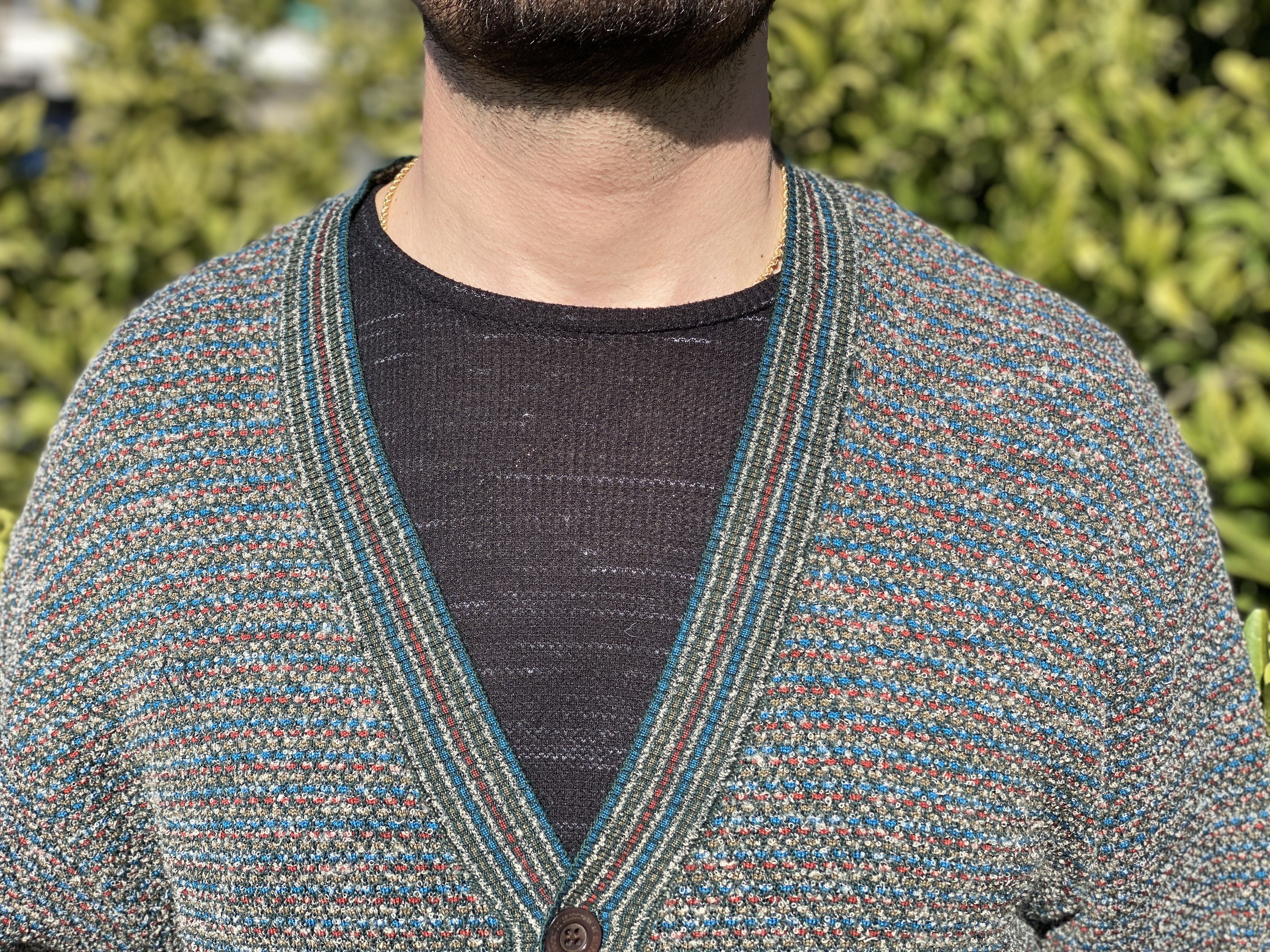 Missoni Uomo Cardigan Cosby Pullover Retro Size 2XL 56 58