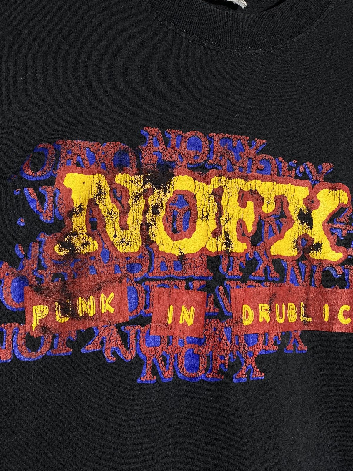 Band Tees × Vintage Vintage 90s NOFX Punk In Drublic Screen Stars Tag Longsleeve Size US XL / EU 56 / 4 - 4 Thumbnail