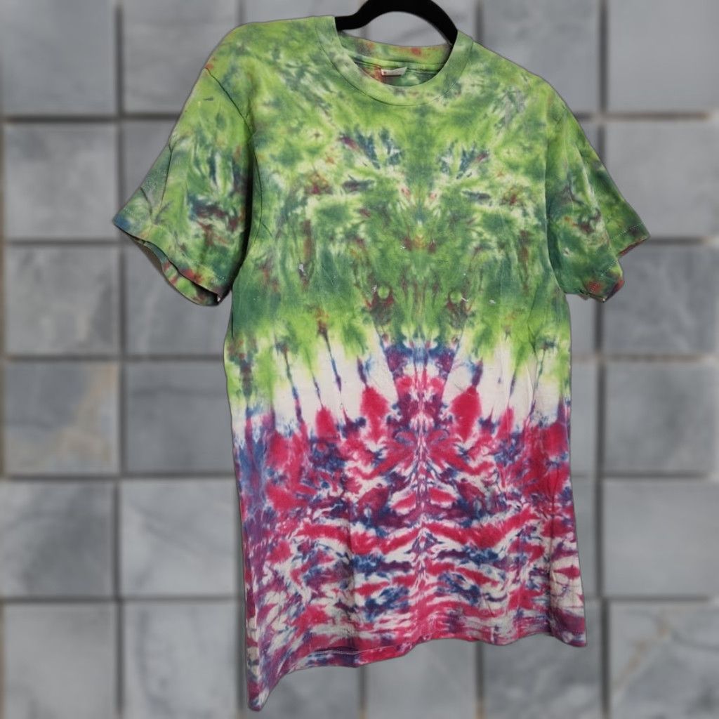 Hanes VINTAGE Hanes Shirt Unisex Adults Large Tie Dye Distressed Cobain 70s 90s Grunge Single Stitch Size US L / EU 52-54 / 3 - 1 Thumbnail