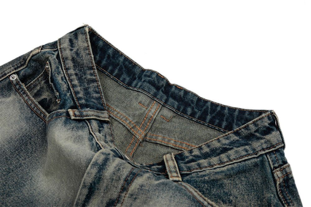 Japanese Brand × Vintage Trendy punk men's gradient washed tie-dye denim shorts Size US 32 / EU 48 - 5 Thumbnail