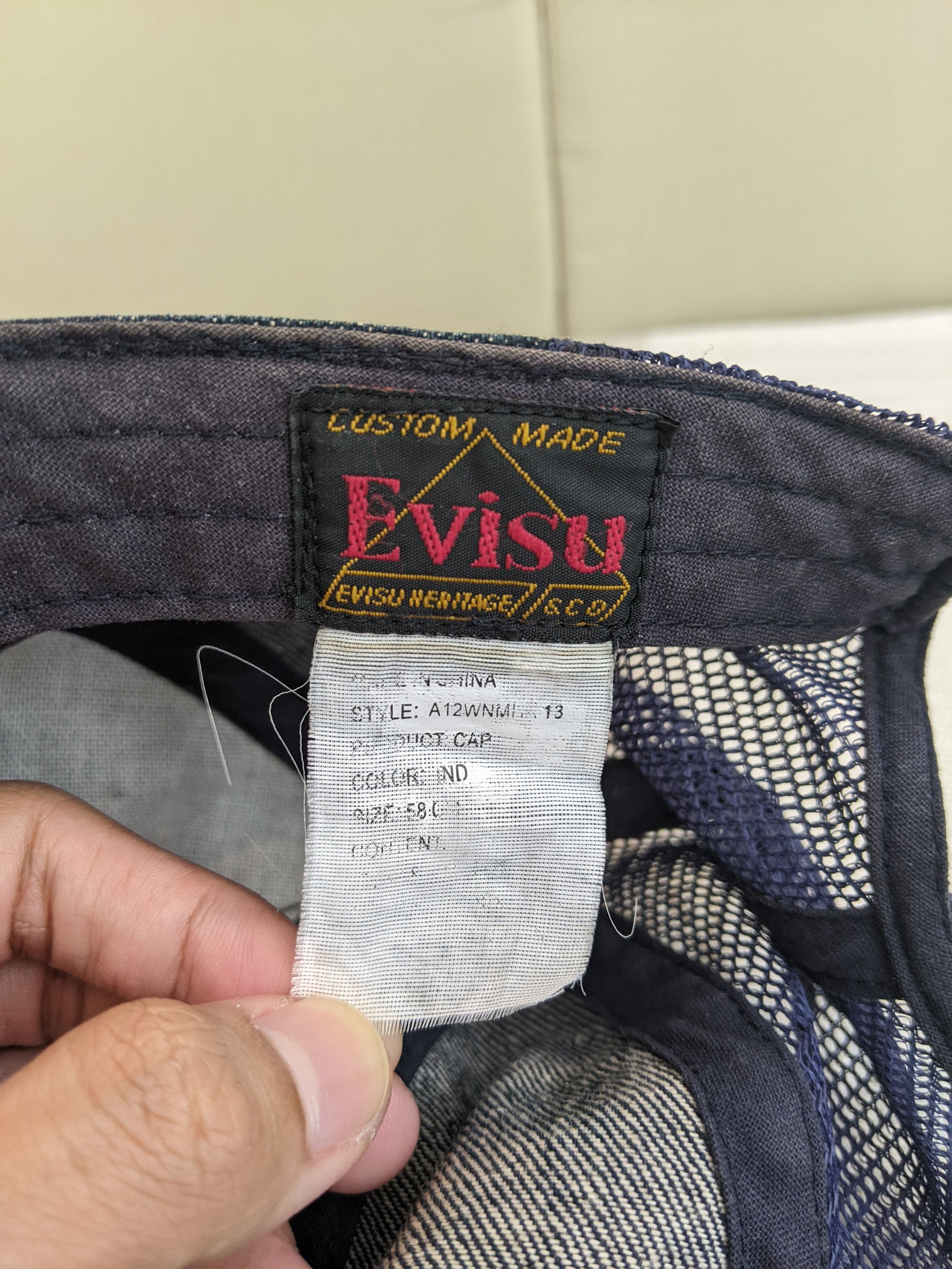 Evisu Evisu Before Anyone Denim Trucker Cap Size ONE SIZE - 4 Thumbnail