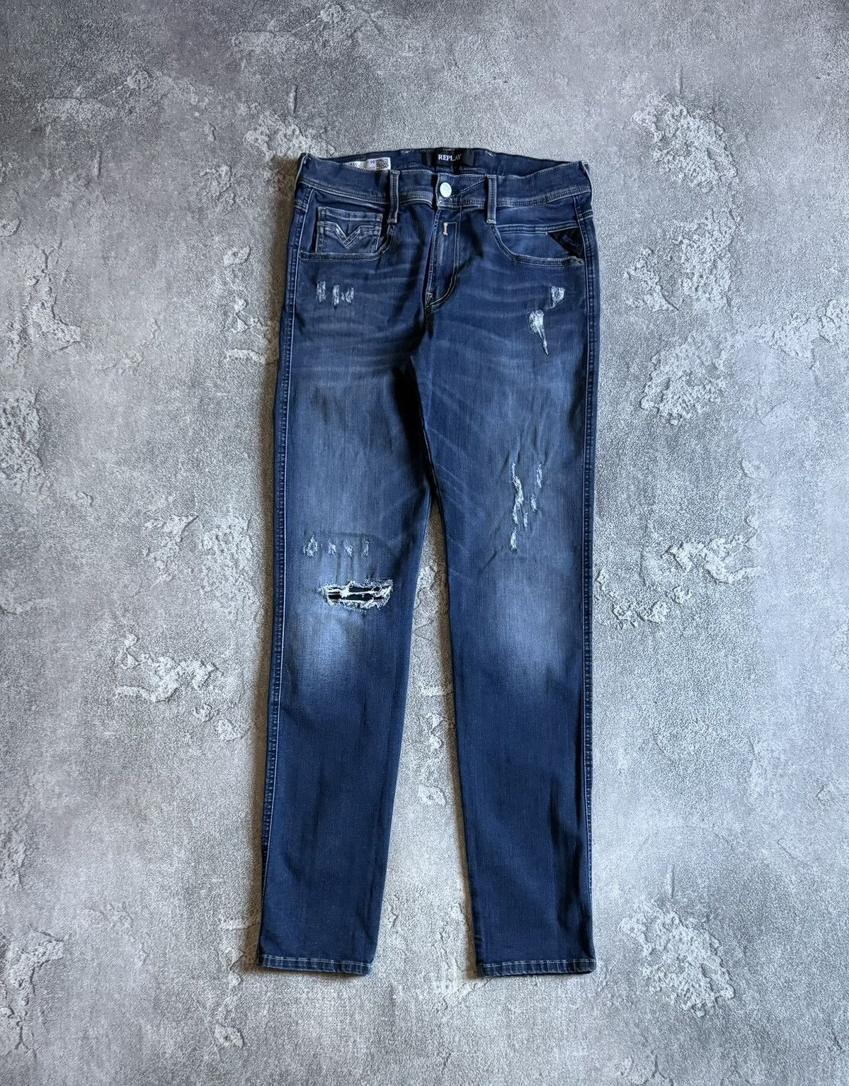 Replay Replay 30/32 Anbass distressed jeans denim pants trousers Size US 30 / EU 46 - 4 Thumbnail