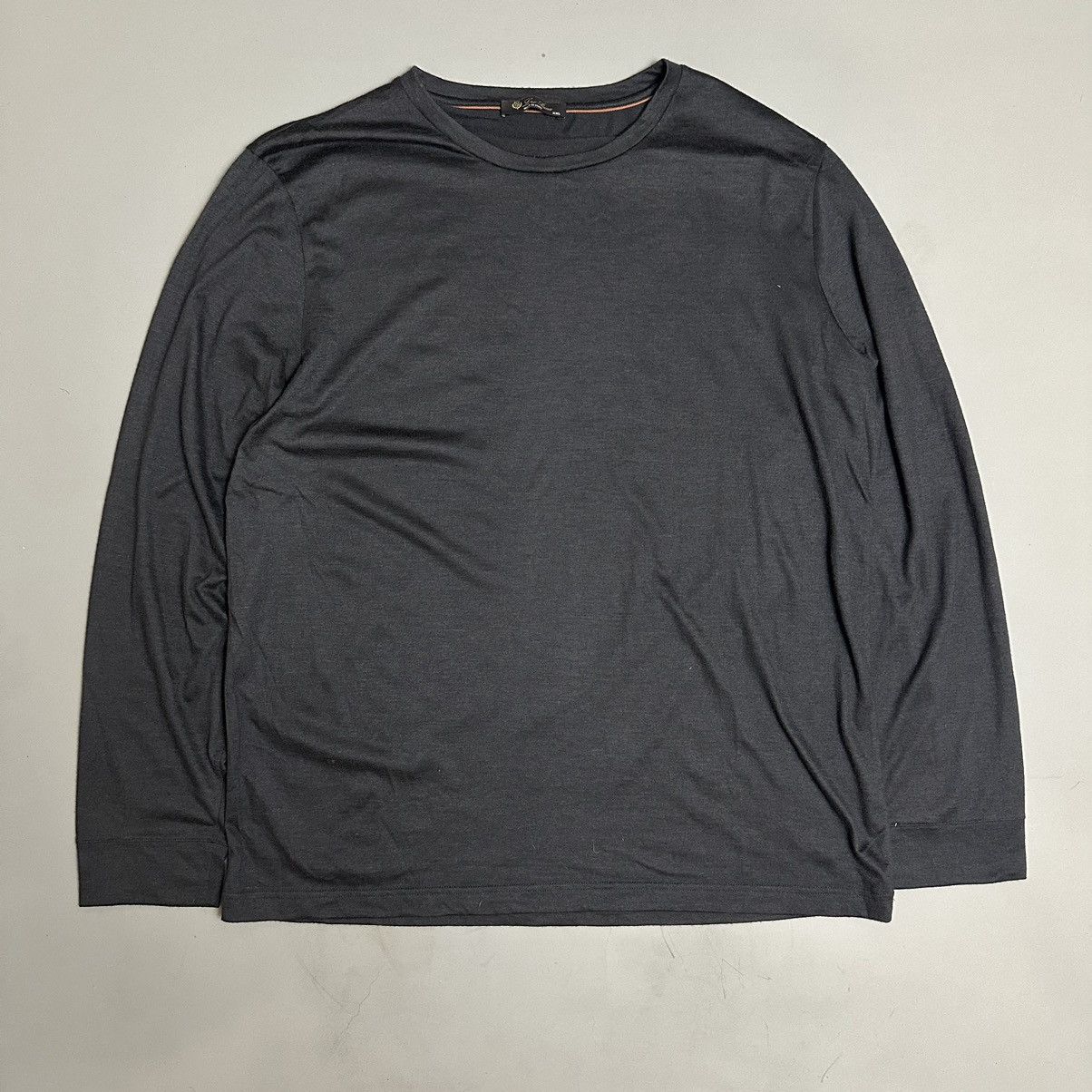 Image of Loro Piana “Cashmere” Longsleeve in Charcoal Grey, Men's (Size 2XL)