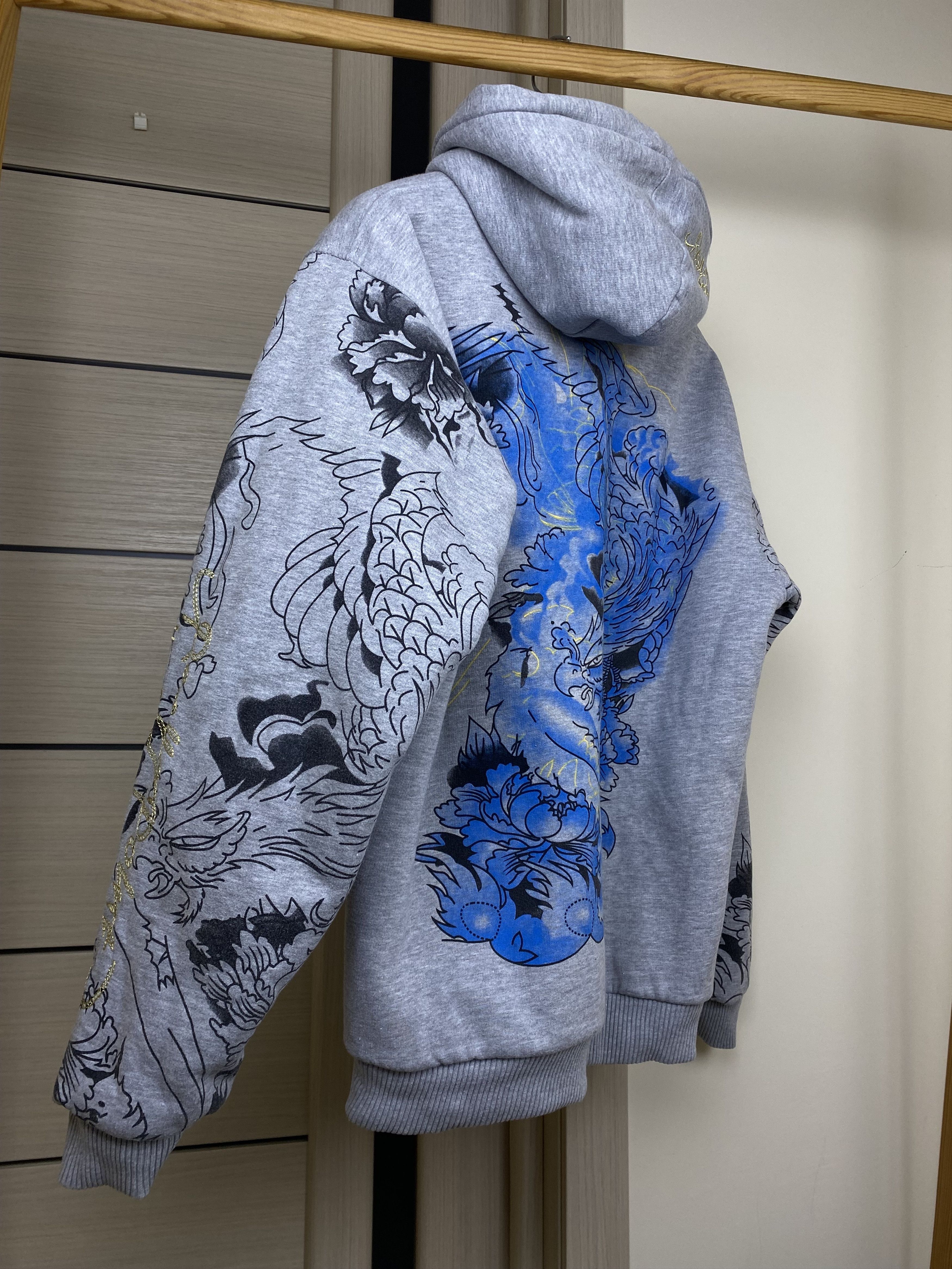 Christian Audigier Vintage Really Point Faux Fur Lined Zip Hoodie Like Ed Hardy Size US XXL / EU 58 / 5 - 10 Thumbnail