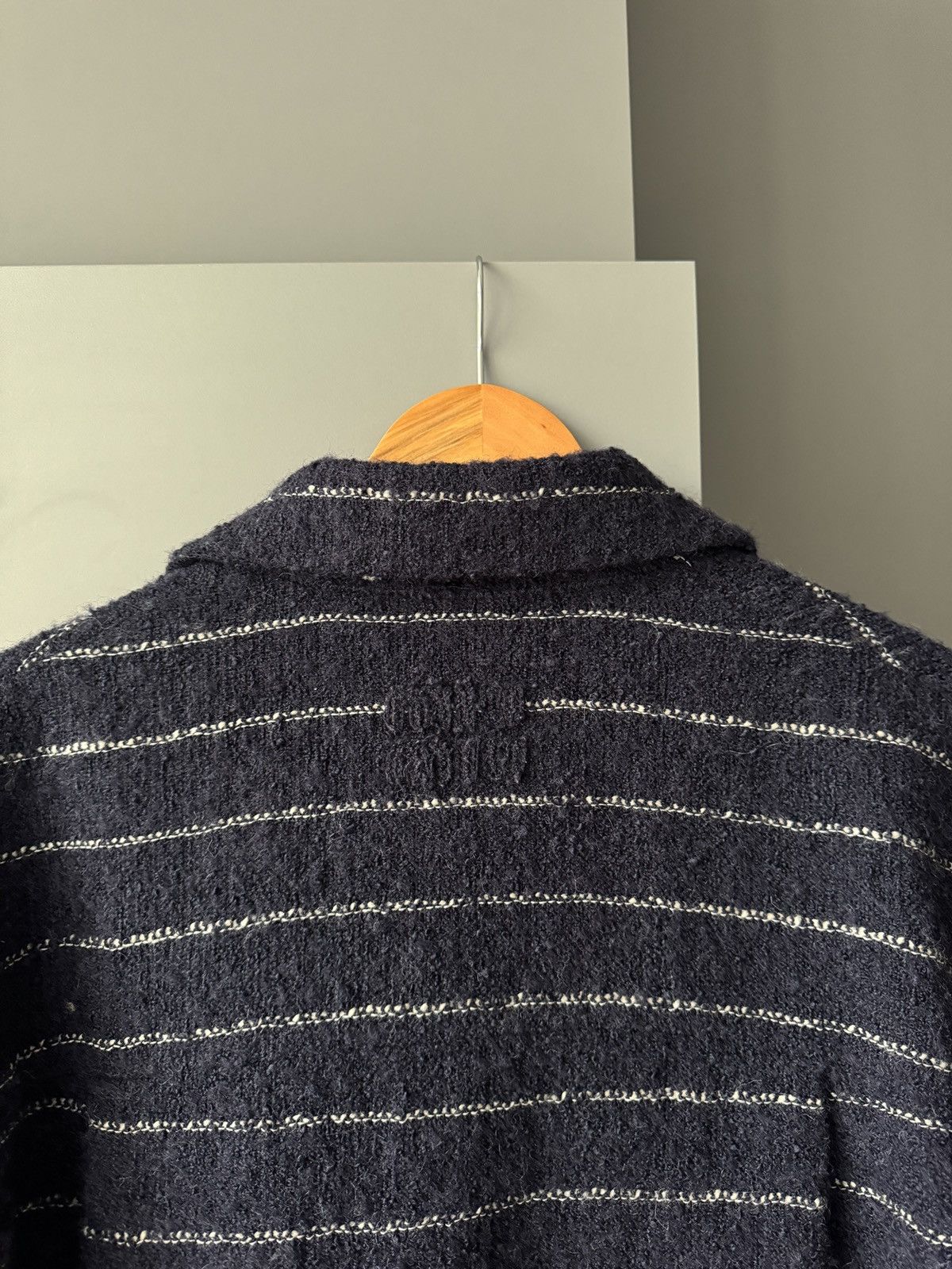 Miu Miu Miu Miu Striped Wool-Blend Bouclé Jacket in Blue Size XS / US 0-2 / IT 36-38 - 4 Thumbnail