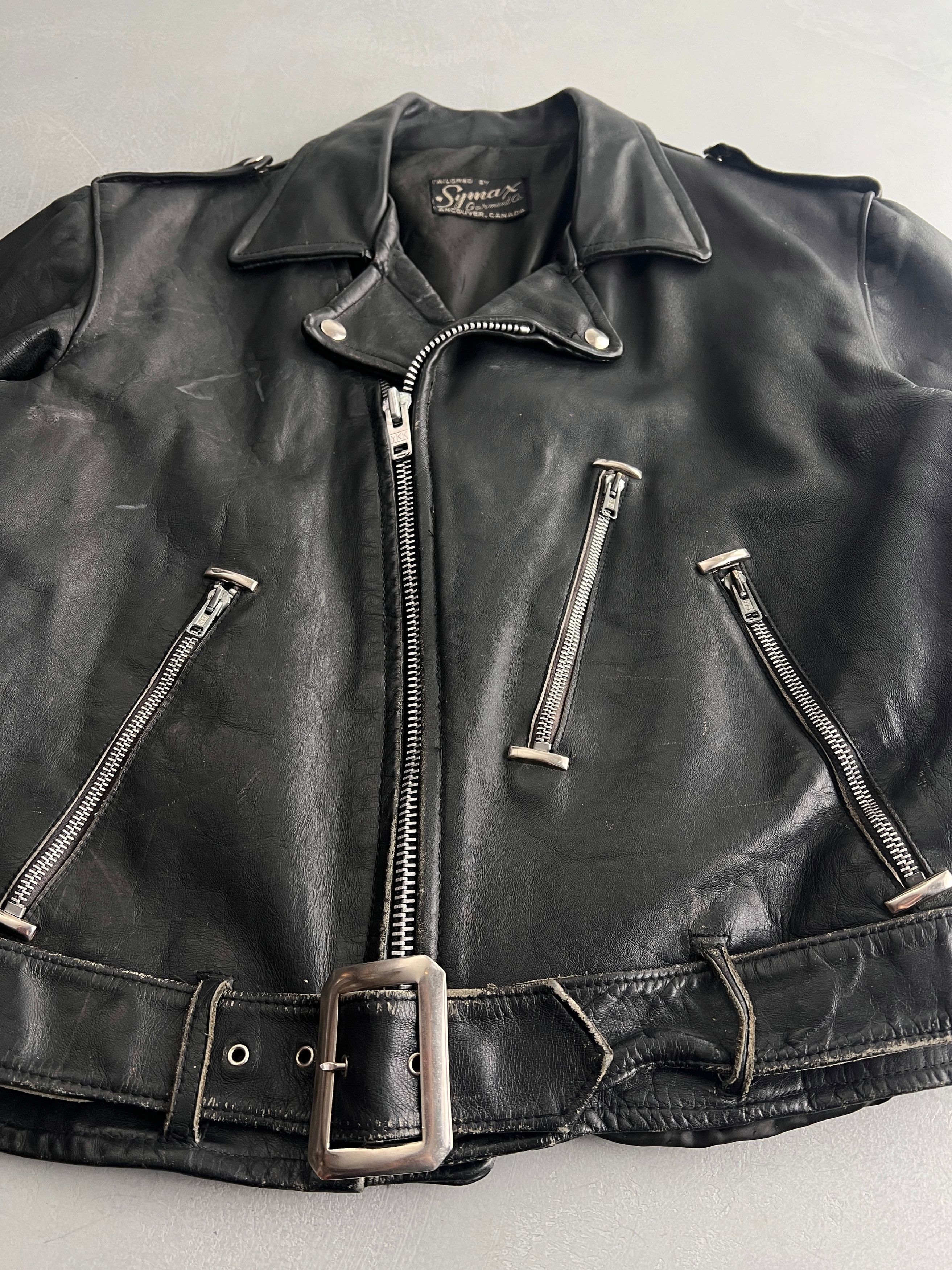 Vintage Vintage 60s Boxy Leather Jacket Size US M / EU 48-50 / 2 - 4 Thumbnail