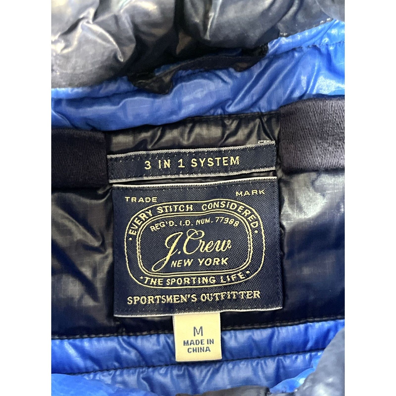 J.Crew J. Crew Puffer Jacket Mens Medium Coat Primaloft Full Zip Blue 3 in 1 System Nylon Lining Quilted Logo Embroidered Size US M / EU 48-50 / 2 - 4 Thumbnail