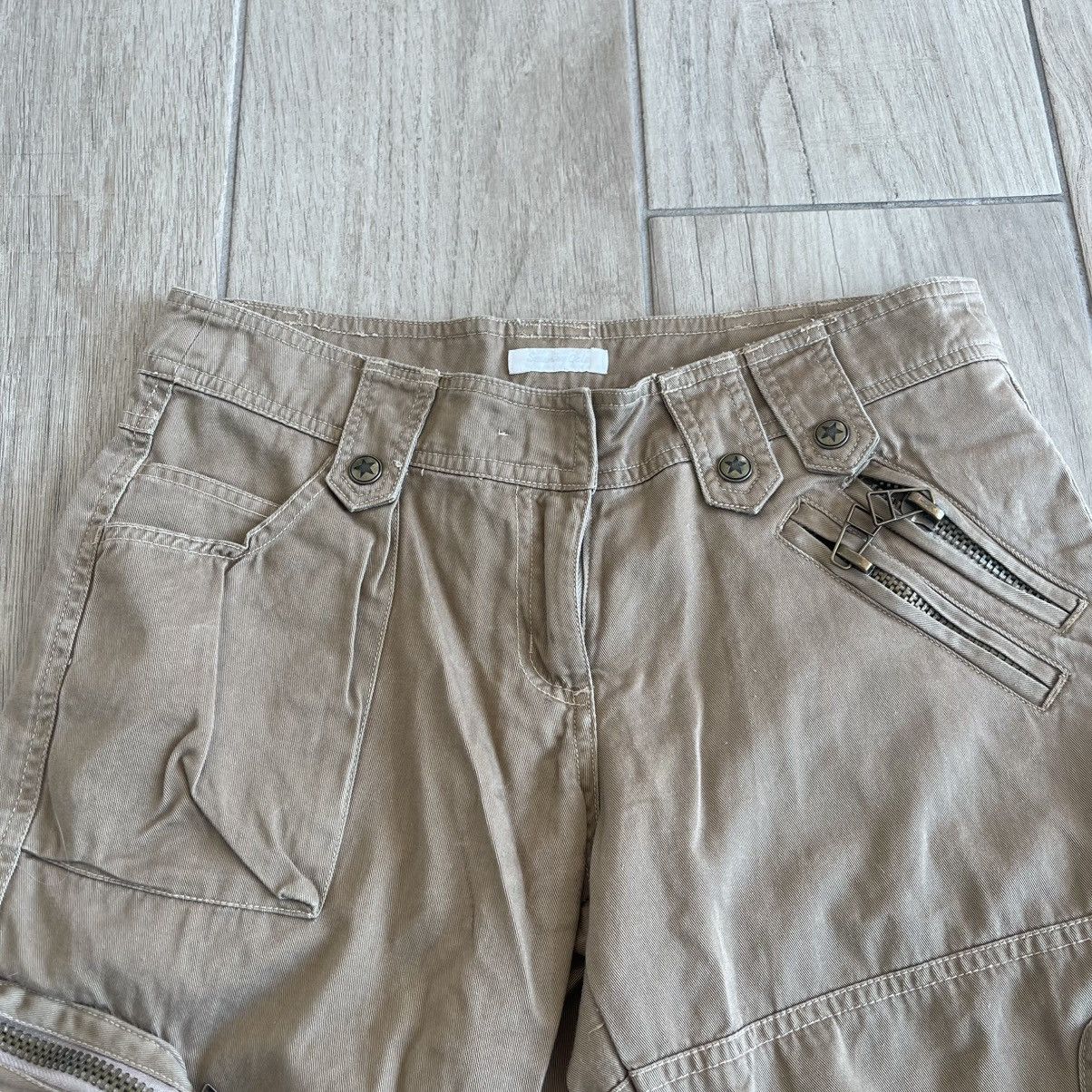 Japanese Brand Spunky Gals 3D Mulch Multi-Pocket Cargo Flare Pants Size US 30 / EU 46 - 4 Thumbnail