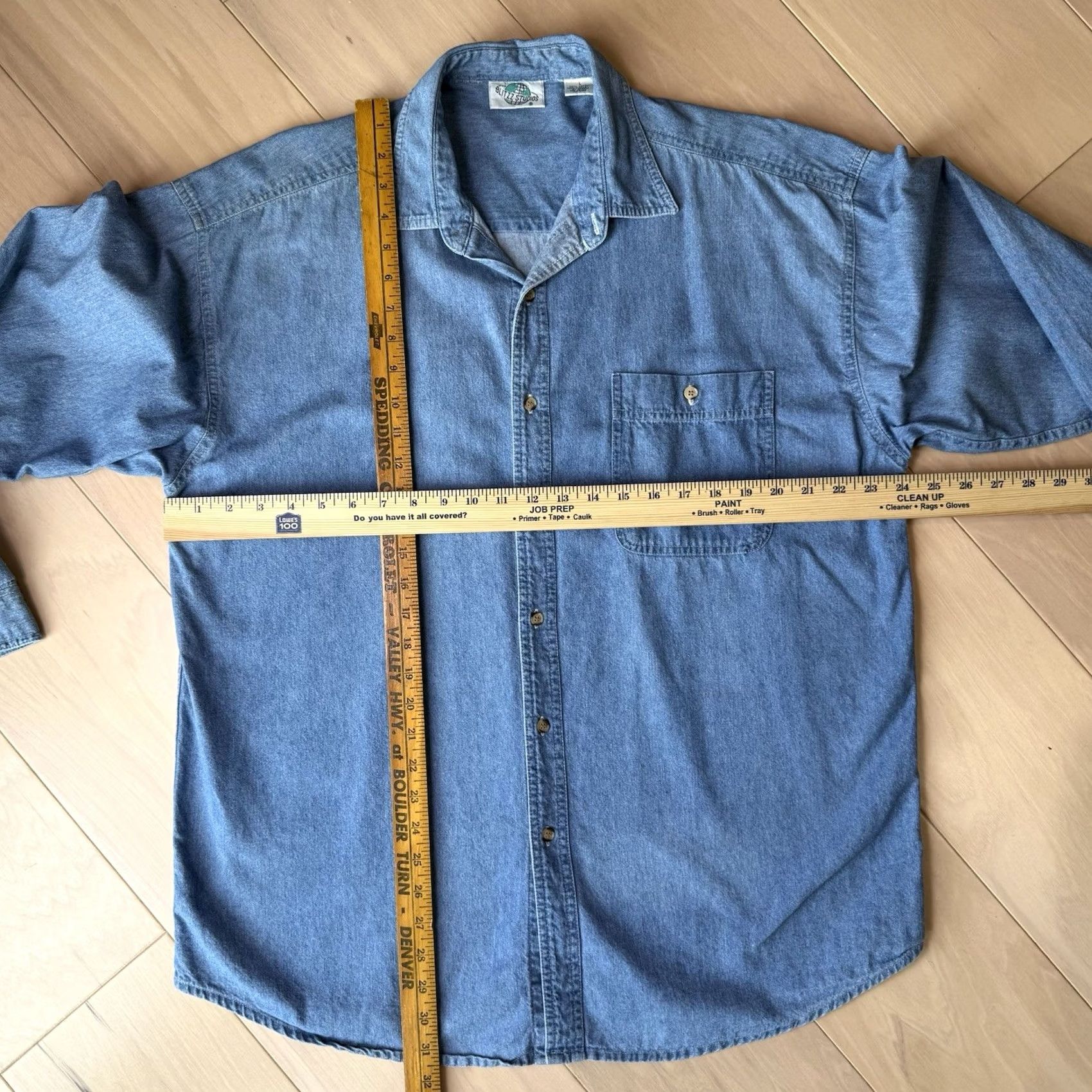 Vintage VINTAGE Flintstones Shirt Large Blue Long Sleeve Button Up Hanna Barbera Cartoon Shirt Size US L / EU 52-54 / 3 - 2 Thumbnail