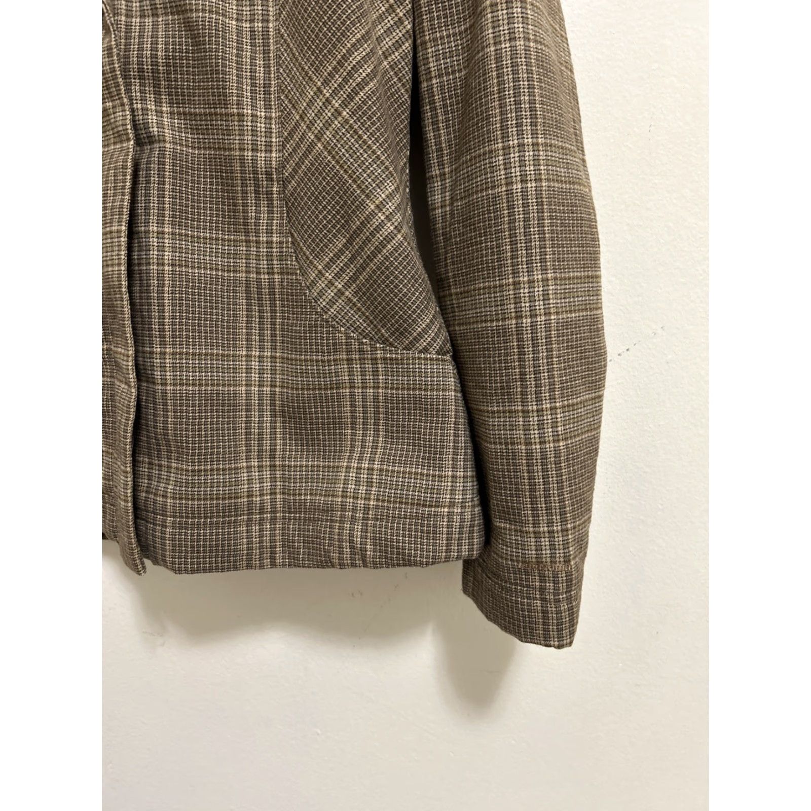 Patagonia VINTAGE Patagonia Darya Jacket Womens XS Beige Plaid Windproof Fleece Lined Polartec 27495 Size XS / US 0-2 / IT 36-38 - 6 Thumbnail