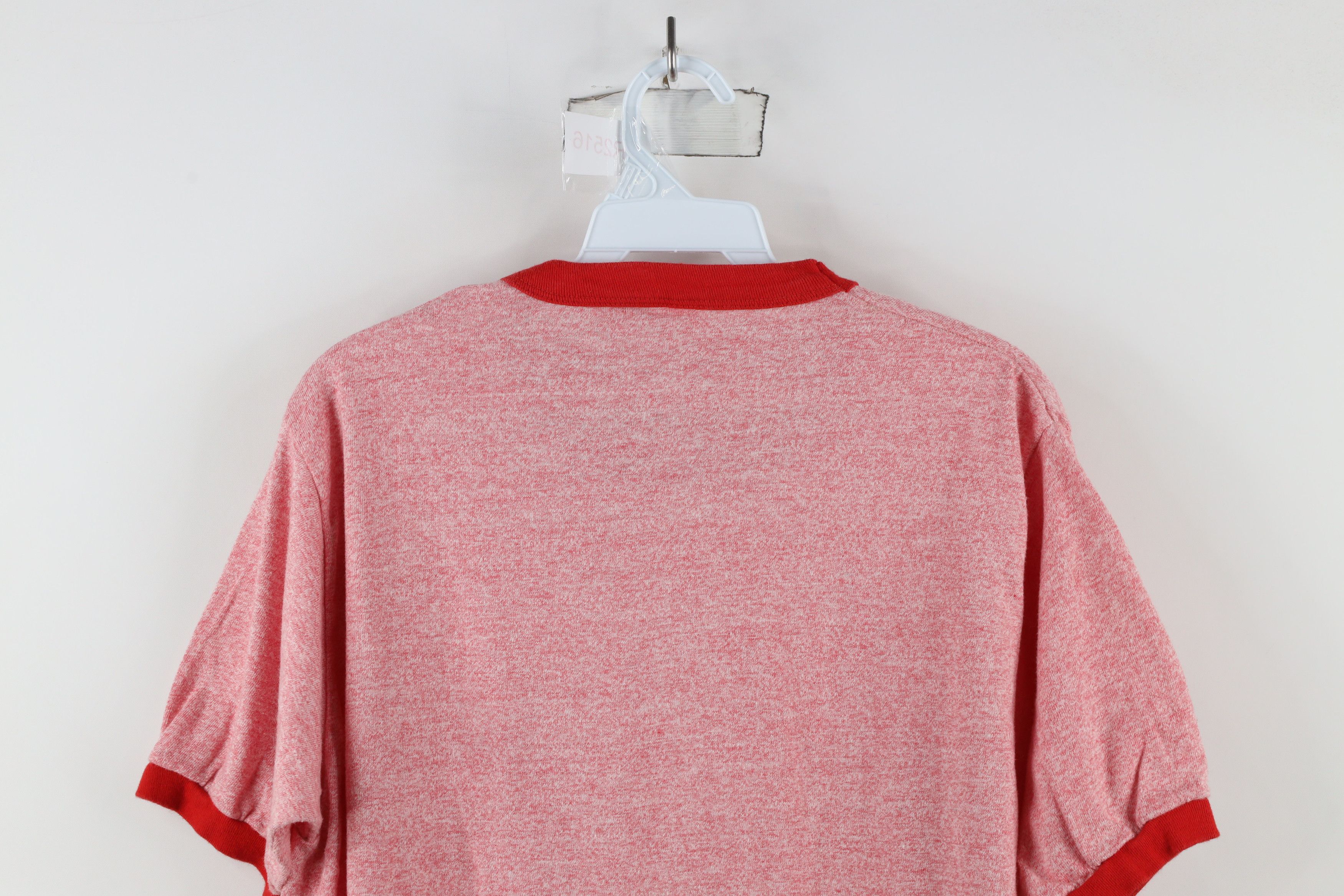 Vintage Vintage 70s Toledo Herald Newspaper Ringer T-Shirt Red USA Size US XL / EU 56 / 4 - 8 Thumbnail
