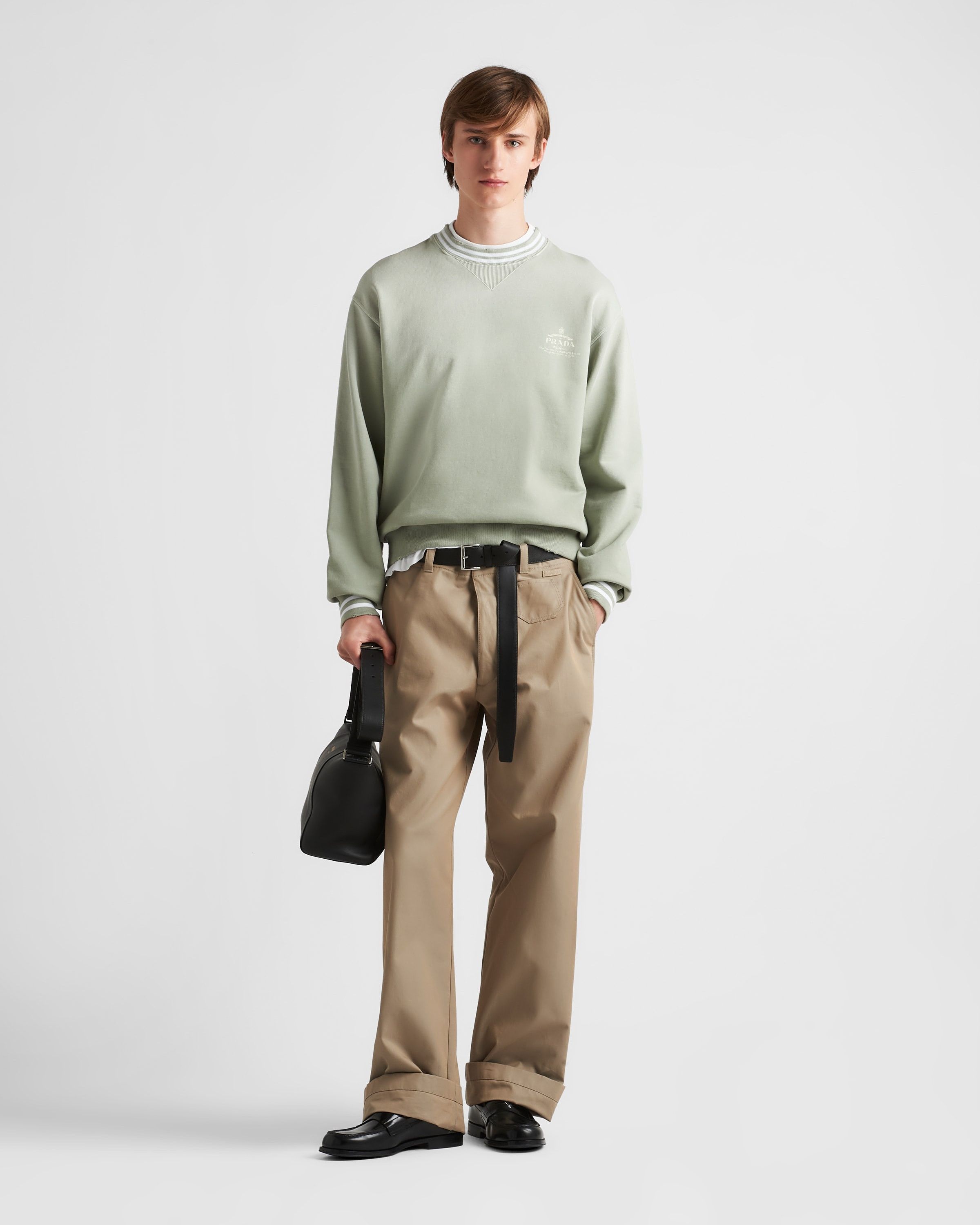 Prada o1bcso1str1025 Sweatshirt in Light Green Size US XS / EU 42 / 0 - 2 Thumbnail