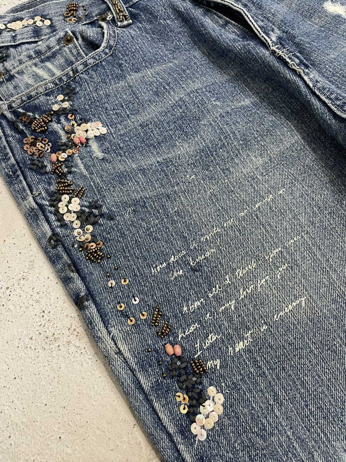 Designer Doll Jeans Creative Custom Soft Style Unisex Size US 30 / EU 46 - 11 Thumbnail