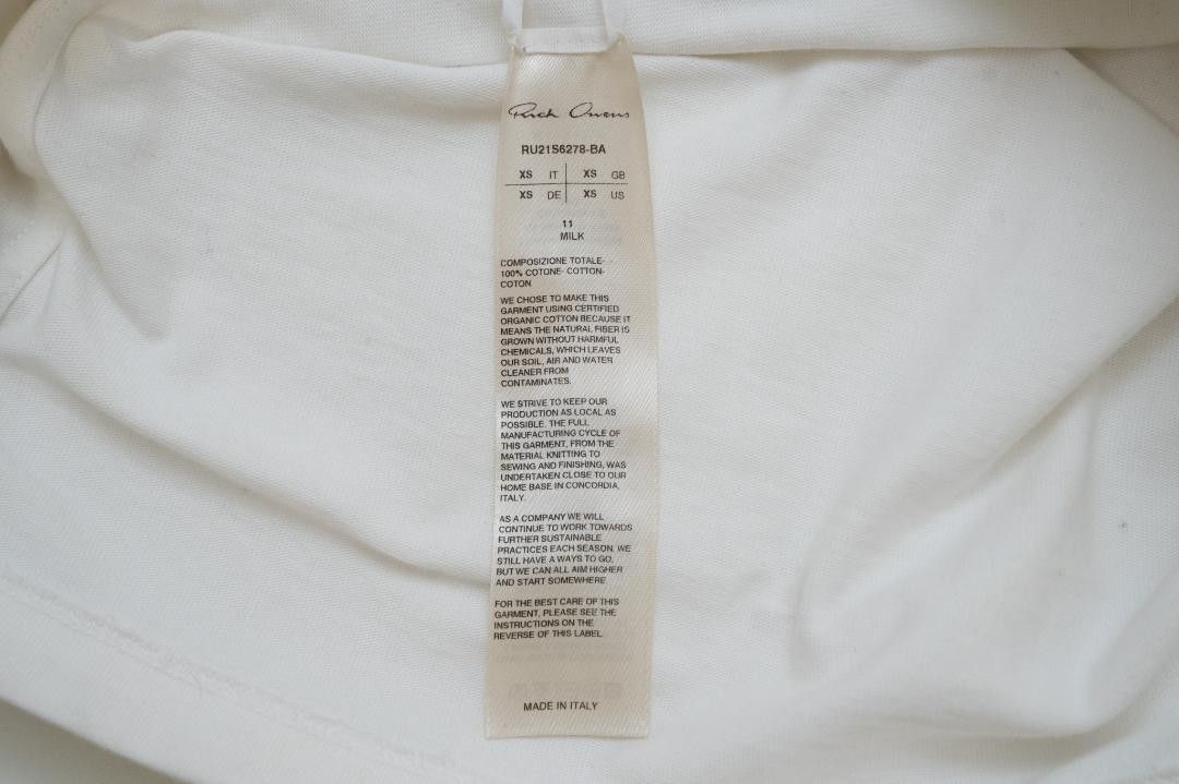 Rick Owens 21SS BASEBALL T MILK XS Size US S / EU 44-46 / 1 - 12 Thumbnail