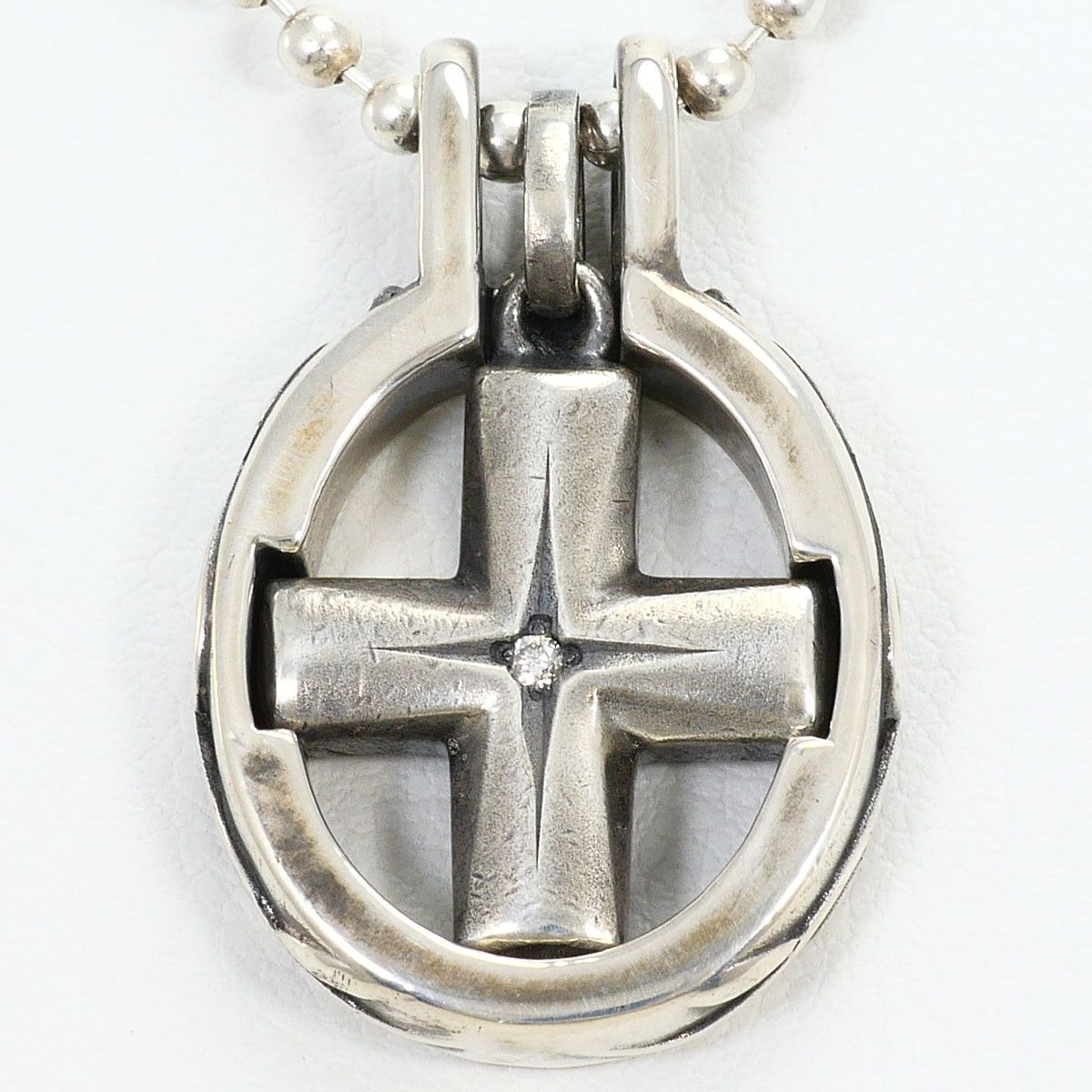 Other Other Silver Diamond Cross Necklace Precious Metal Necklace DUTY FREE for USA Size ONE SIZE - 1 Thumbnail