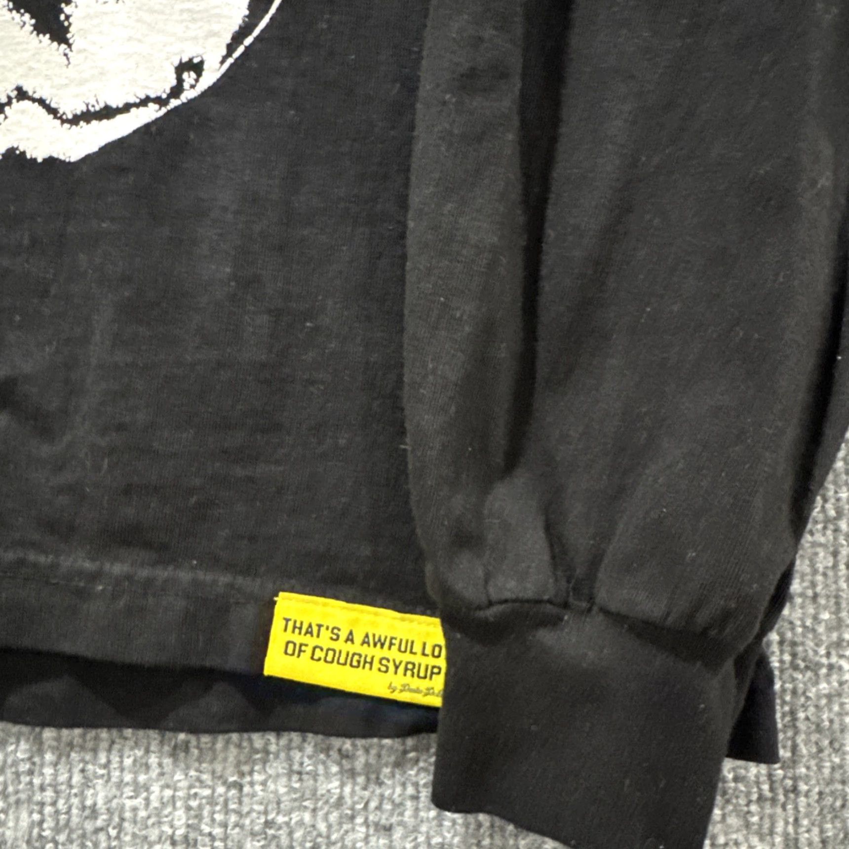Vintage That’s A Awful Lot Of Cough Syrup Long Sleeve T-Shirt Black L Mens Size L Size US L / EU 52-54 / 3 - 3 Thumbnail