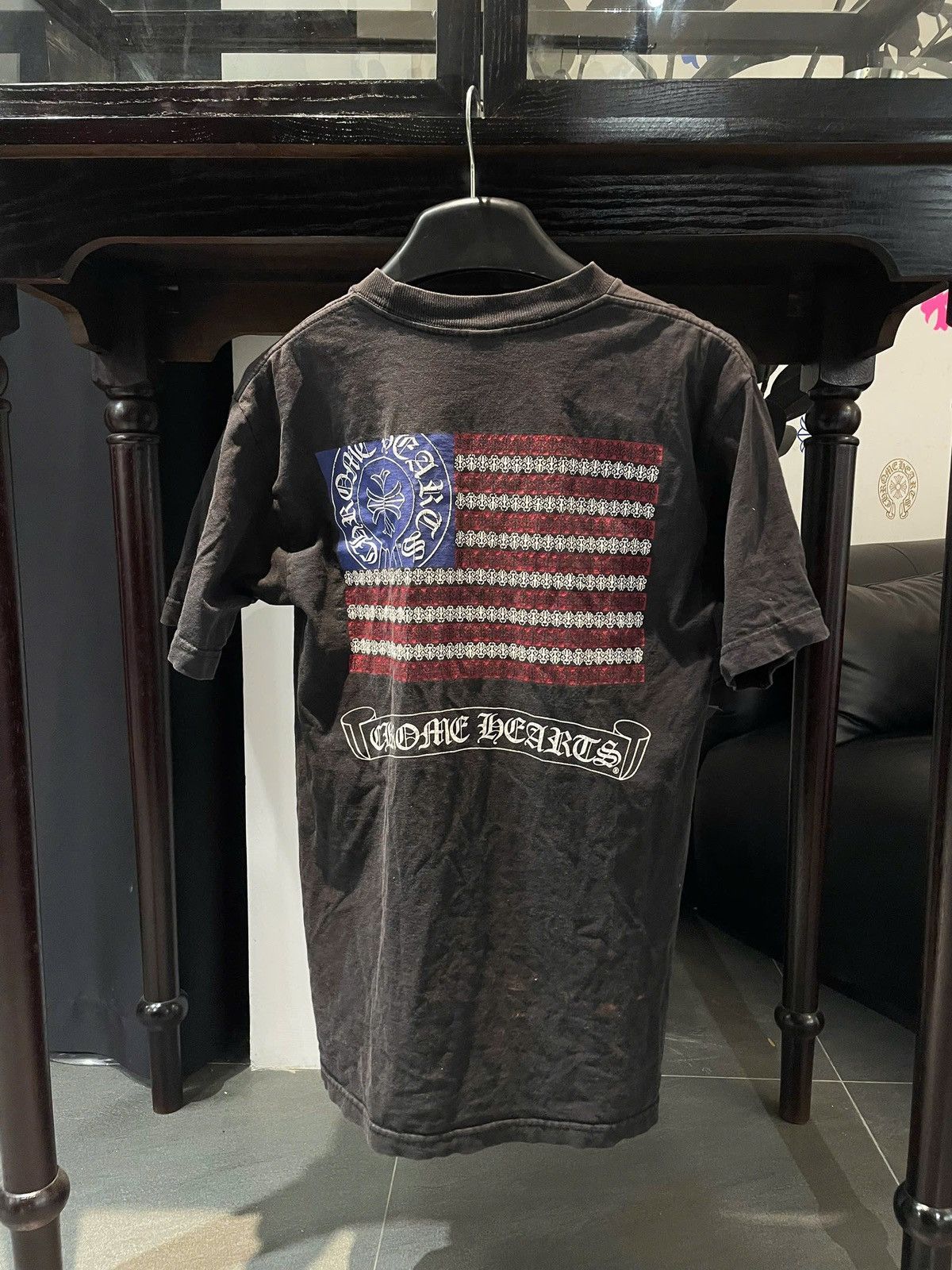Chrome Hearts Chrome Hearts Vintage T-shirt Noir American Flag Dagger Size US M / EU 48-50 / 2 - 1 Thumbnail