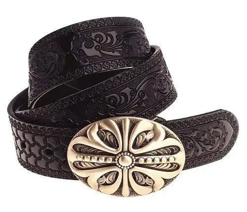 Other Mikami x Nami Retro brown carved leather belt Size ONE SIZE - 7 Thumbnail