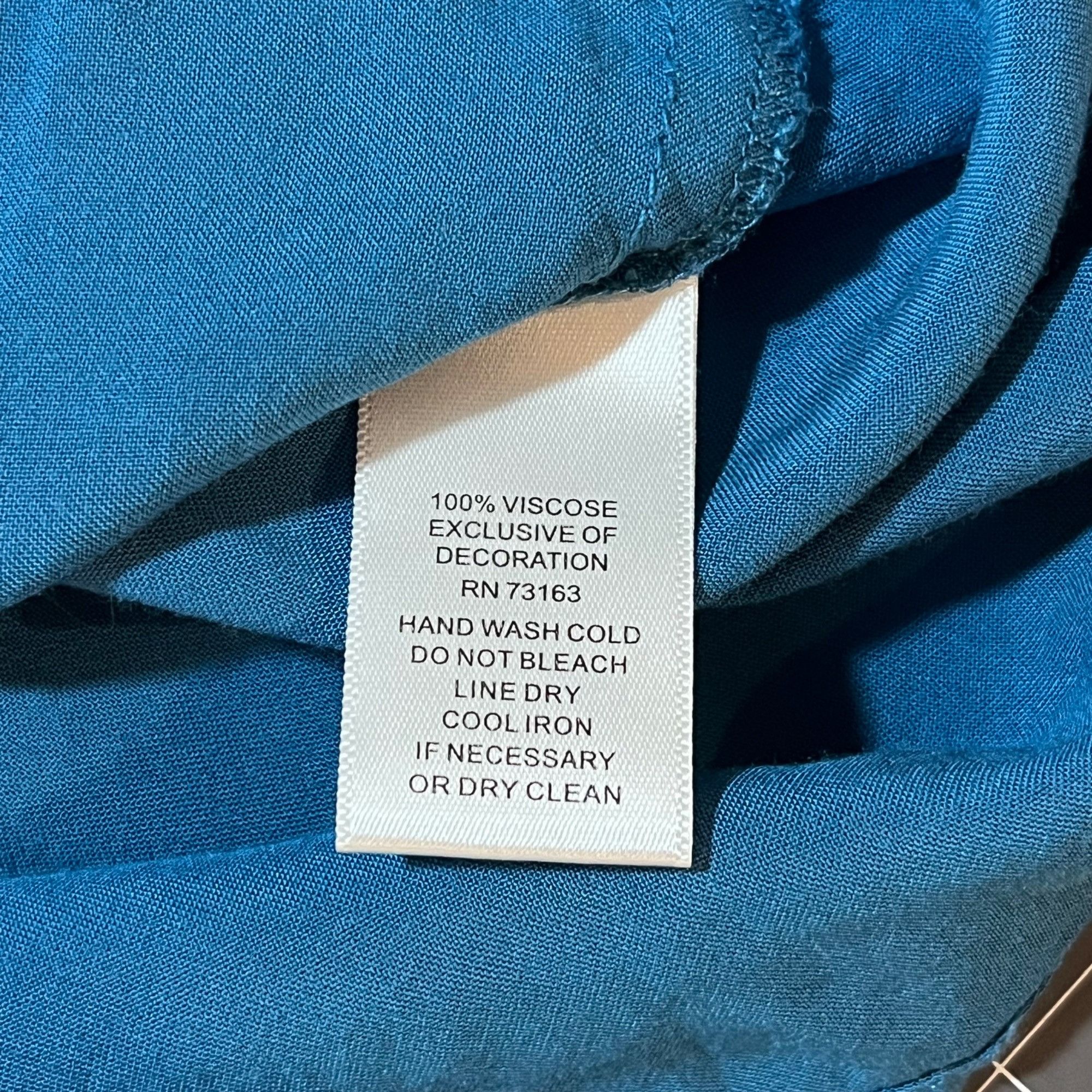 Other Melissa Paige Blue Crochet Sleeve Women's Blouse L Viscose B Size L / US 10 / IT 46 - 5 Thumbnail