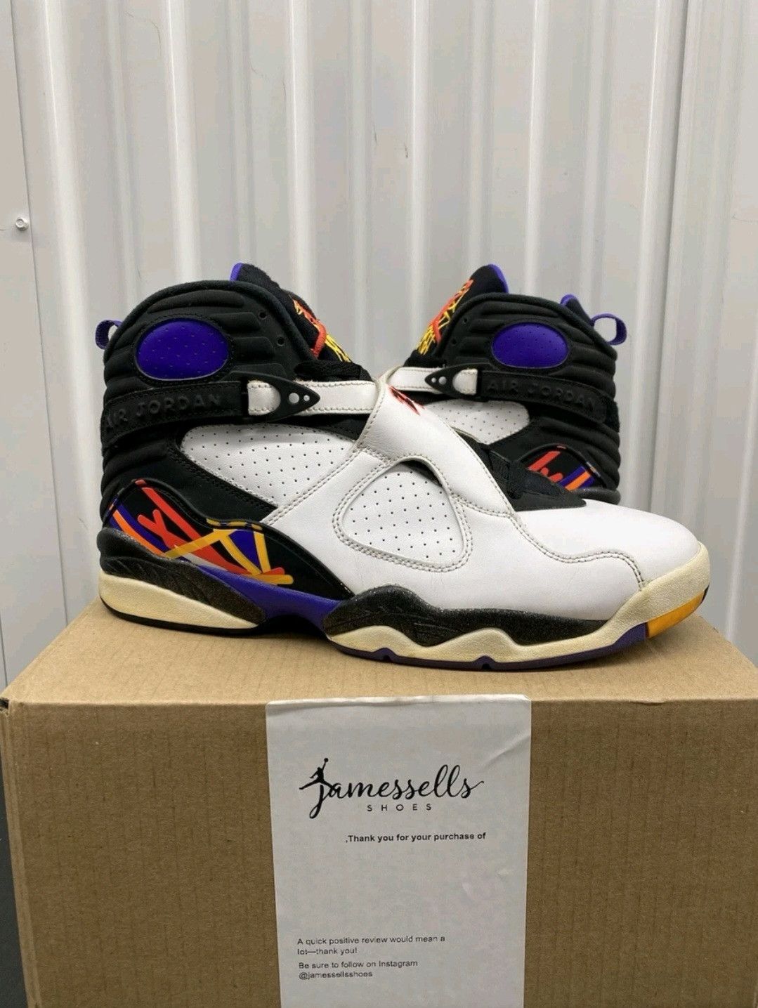Jordan Brand Nike Air Jordan Retro 8 Three-Peat 305381142 Size 9.5 Men Size US 9.5 / EU 42-43 - 1 Thumbnail