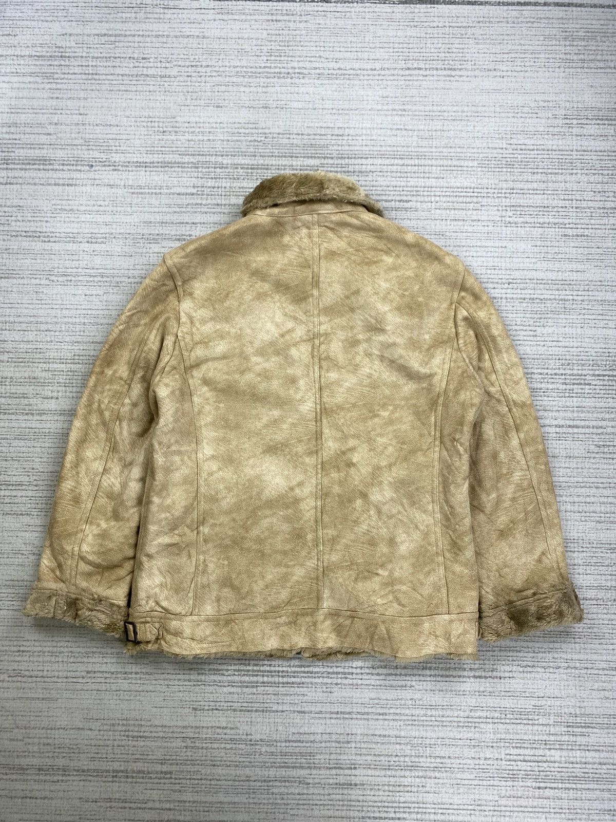 Leather Vintage FINWAY Suede Leather Faux Fur Lined Jacket Size US M / EU 48-50 / 2 - 2 Thumbnail