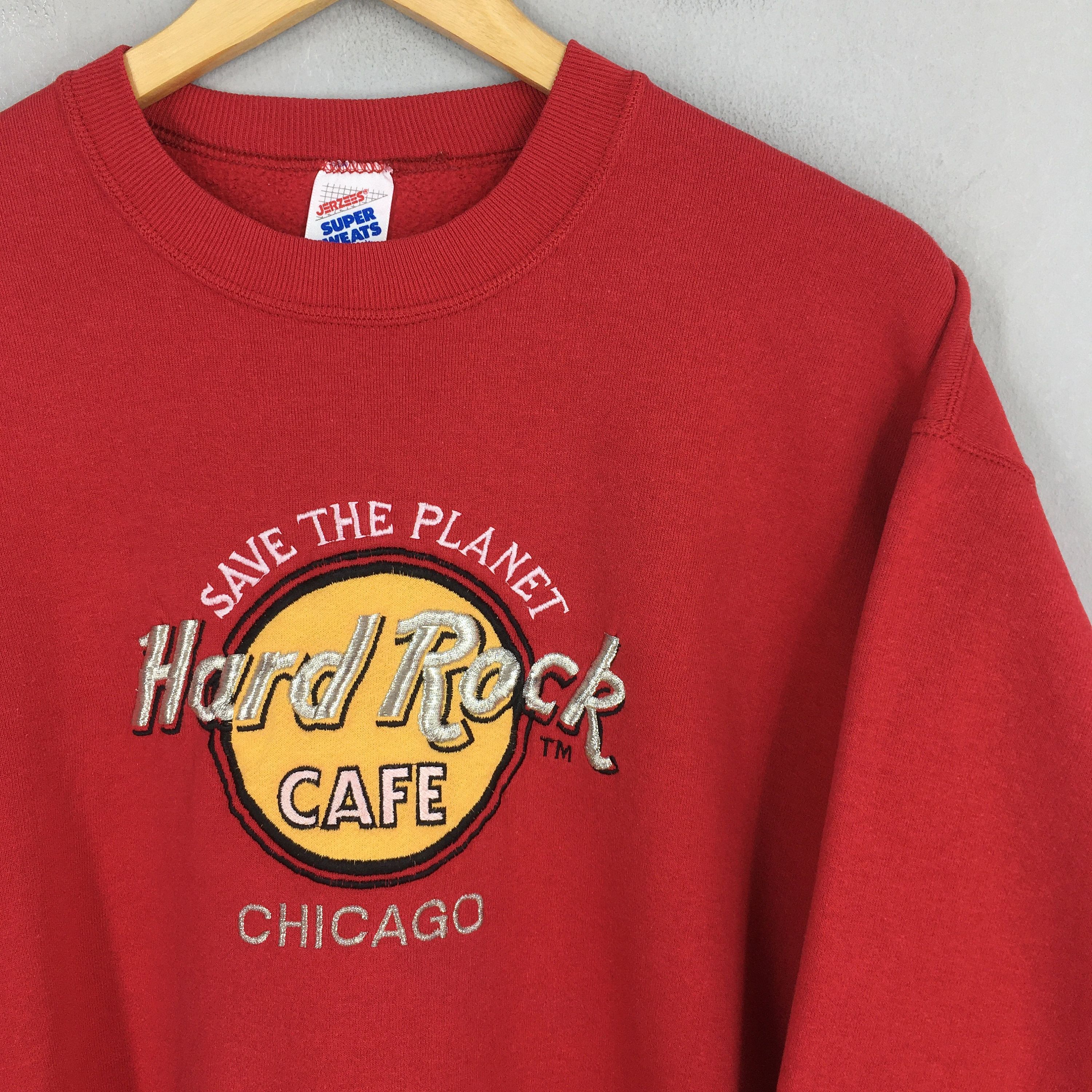 Hard Rock Cafe Vintage Hard Rock Cafe Chicago Usa Sweatshirt XLarge Size US XL / EU 56 / 4 - 2 Thumbnail