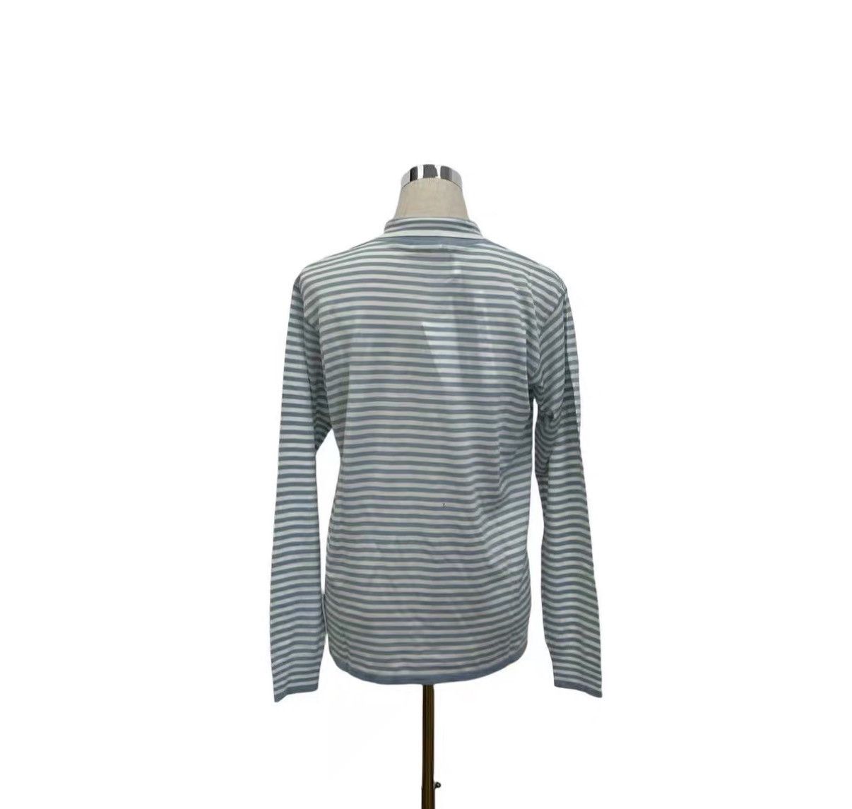 Max Mara MaxMara White and Blue Striped Long-sleeve Knit Sweater J41 Size L / US 10 / IT 46 - 2 Thumbnail