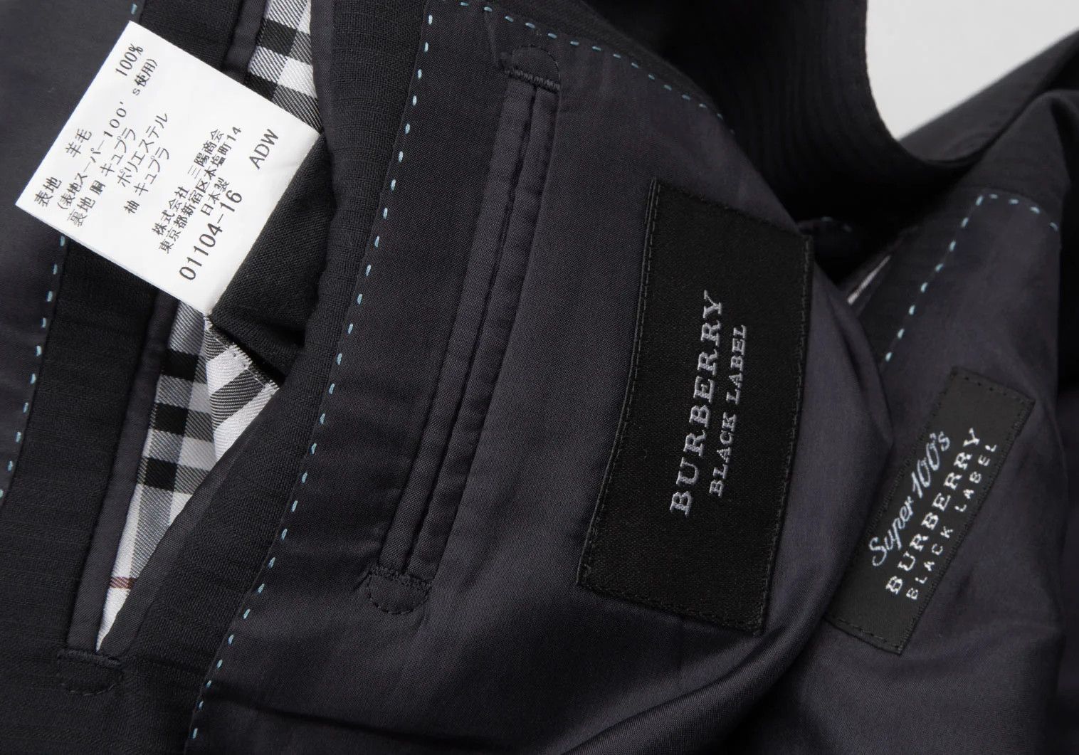 Burberry Wool Stripe Tailored Jacket in Dark Navy 42L Size US XS / EU 42 / 0 - 16 Thumbnail