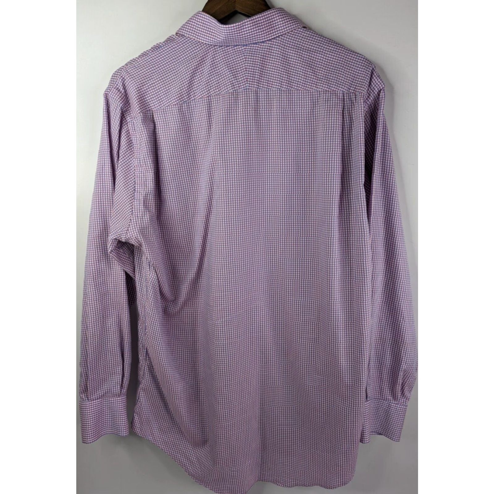 Neiman Marcus VINTAGE Neiman Marcus Shirt Mens Size 16 34/35 Pink Check 100% Cotton 80's 2-Ply Size US L / EU 52-54 / 3 - 4 Thumbnail