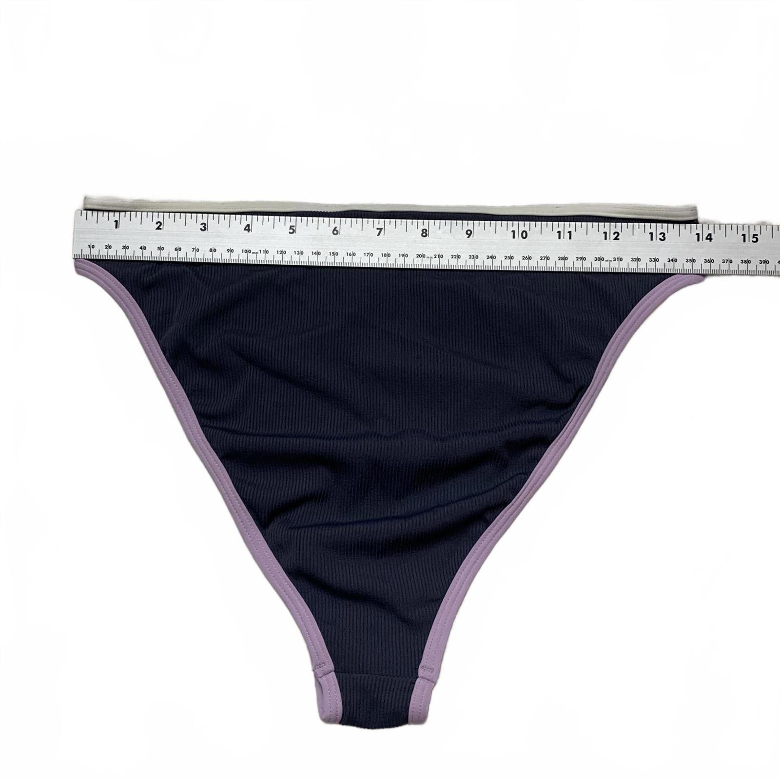 Other L*SPACE Women's Sz XLarge Gray & Lilac Ribbed Bikini Bottoms Size ONE SIZE - 7 Thumbnail