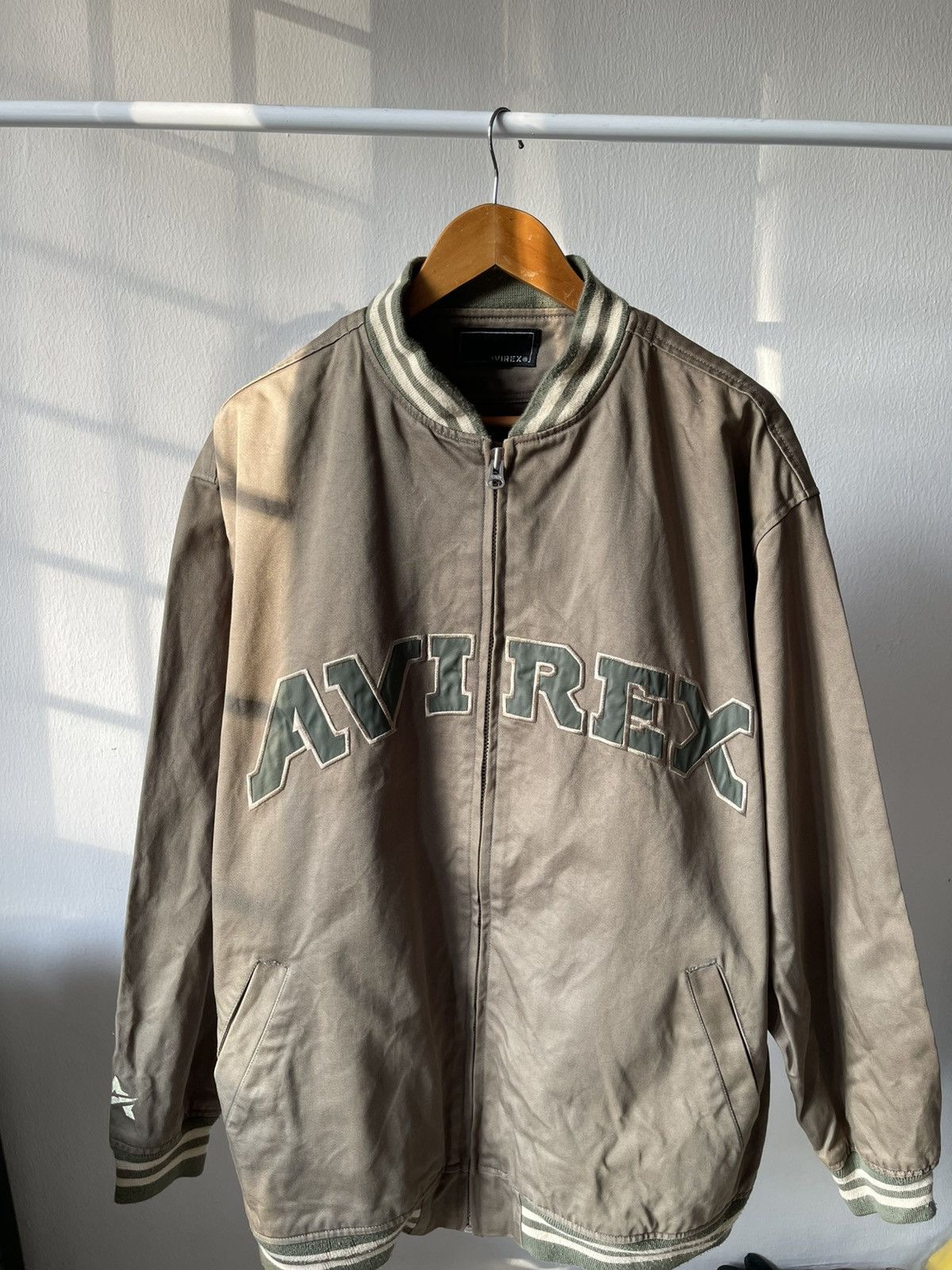 Avirex Vintage Avirex Green Army Zip Jacket A4 Size US XXL / EU 58 / 5 - 3 Thumbnail