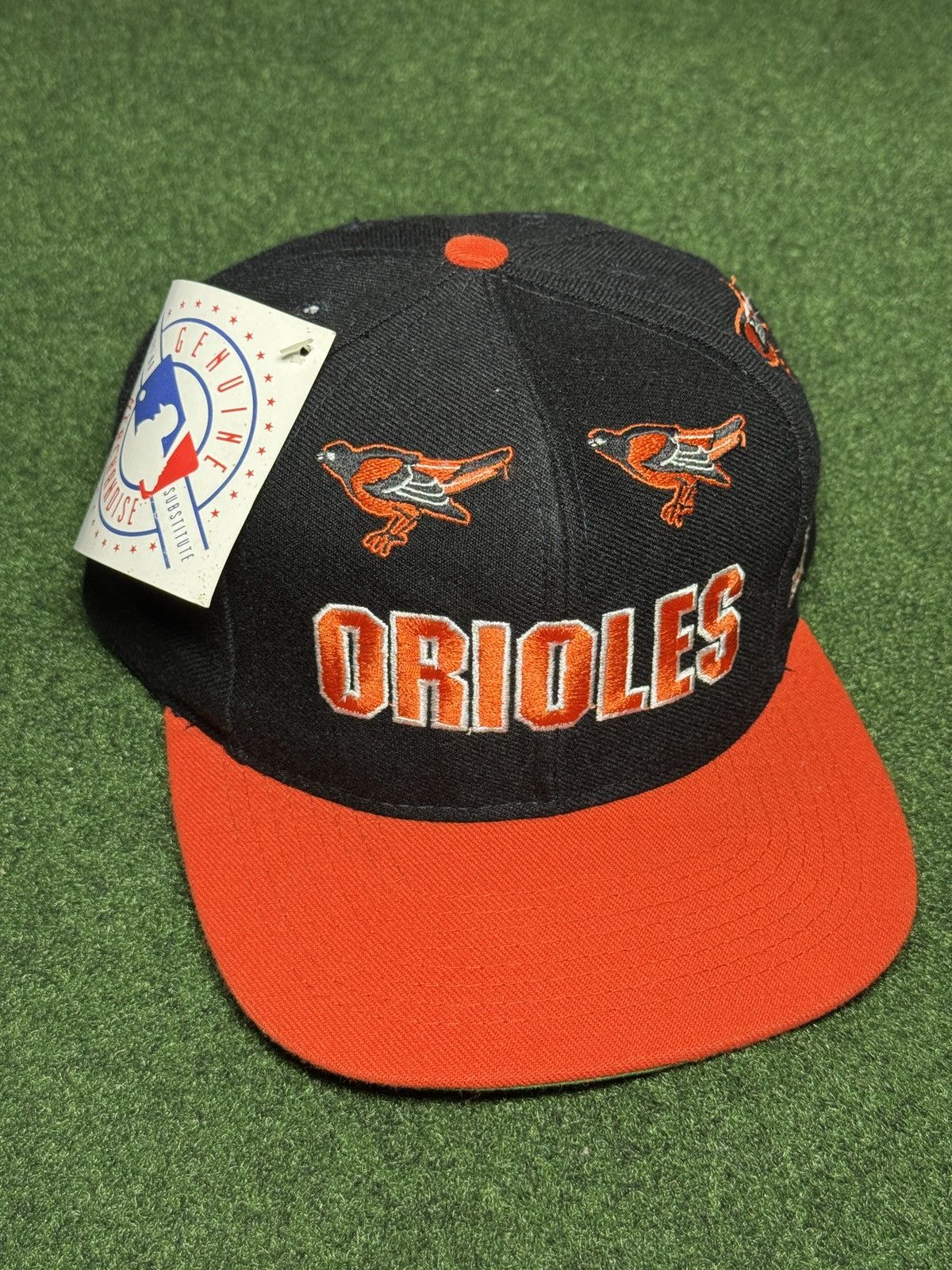 MLB × Vintage Vintage 90s Baltimore Orioles RARE NWT MLB Snapback Cap Hat Size ONE SIZE - 1 Thumbnail