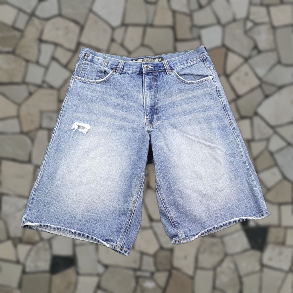 Ecko Unltd. VINTAGE Ecko Unltd Shorts Mens 34 Blue Denim Distressed Baggy Jorts 90s Hip Hop Casual Size US 34 / EU 50 - 1 Thumbnail