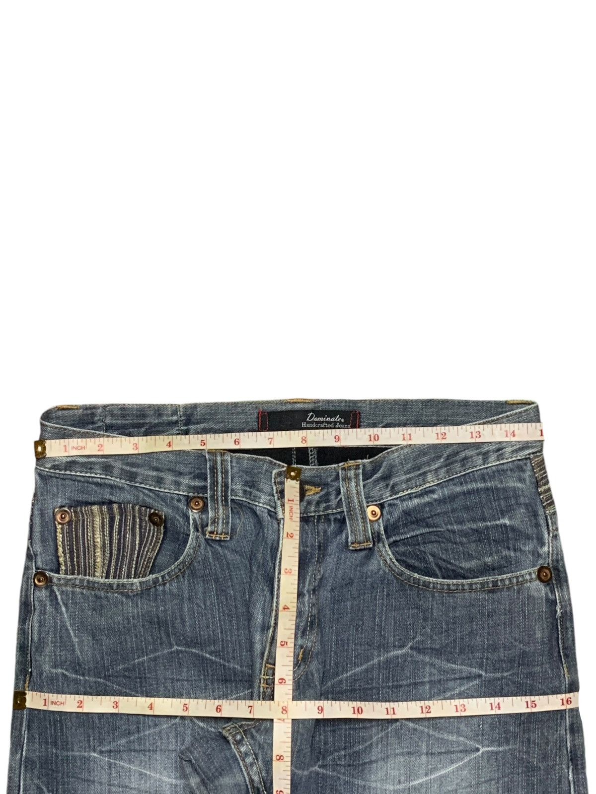 Japanese Brand Vintage Japanese Brand Faded Wash Handcrafted Style Jeans Size US 30 / EU 46 - 12 Thumbnail