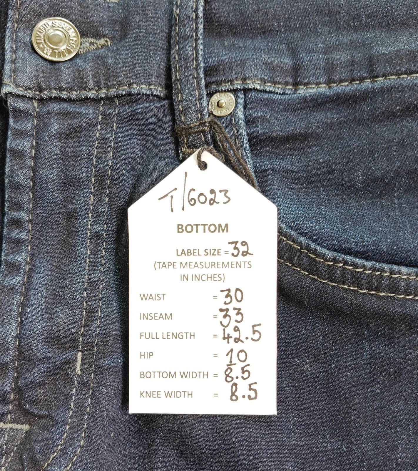 7 For All Mankind 7 For All ManKind AUSTYN Tonal Rinse JEANS T / 6023 Size US 32 / EU 48 - 6 Thumbnail