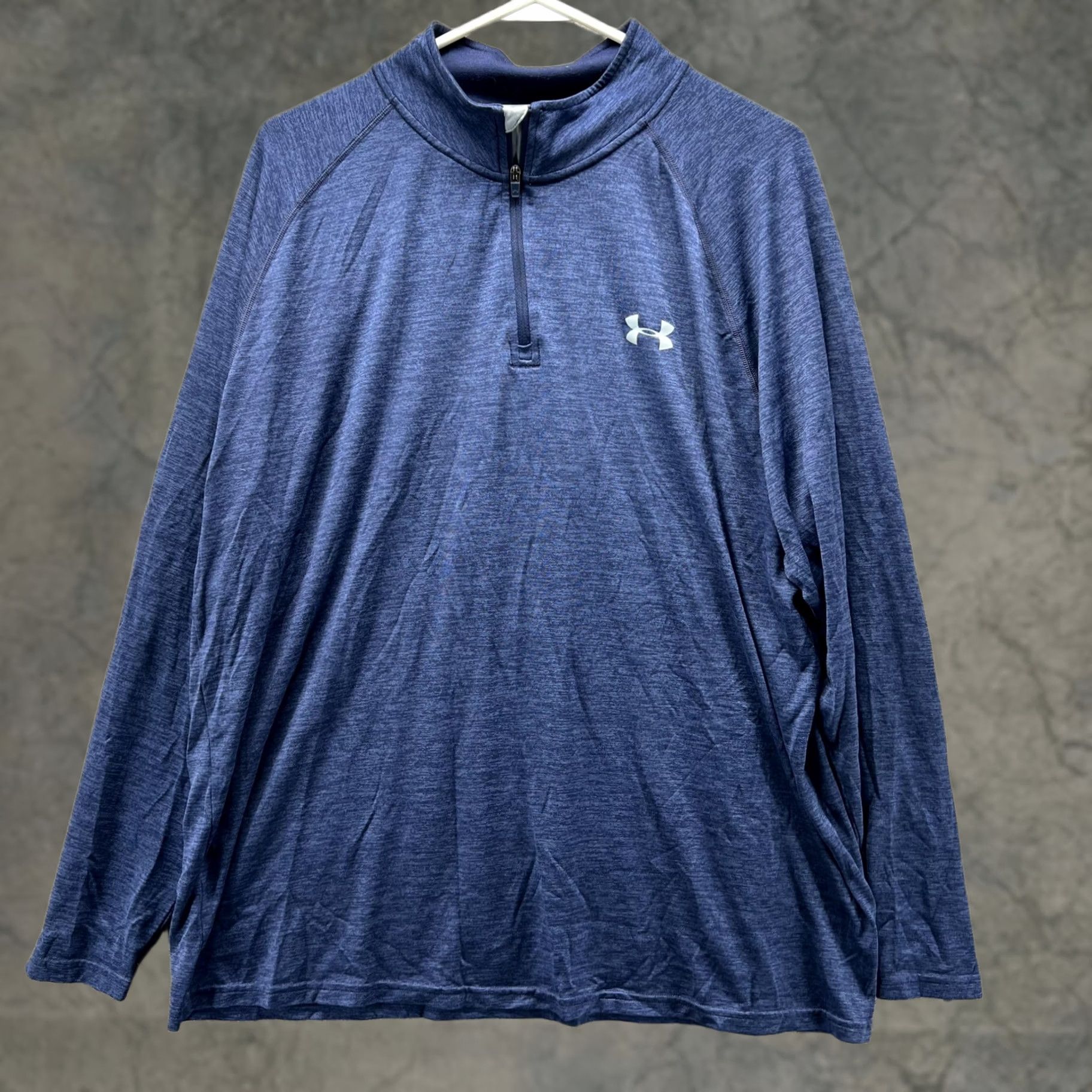 Under Armour Under Armour Pullover Mens XL Blue HeatGear Quarter Zip Long Sleeve Athletic Shirt Size US XL / EU 56 / 4 - 1 Thumbnail