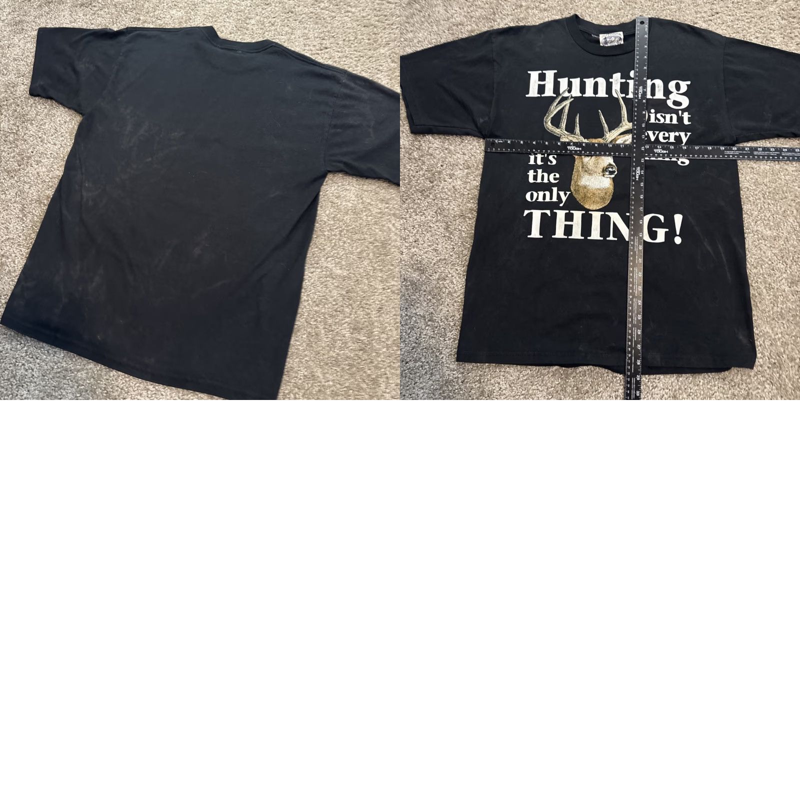 Vintage VINTAGE 90s Deer Hunting Isn’t Everything It’s The Only Thing T-Shirt L Men Black Earth Shirt Mens 90s Size US L / EU 52-54 / 3 - 8 Thumbnail