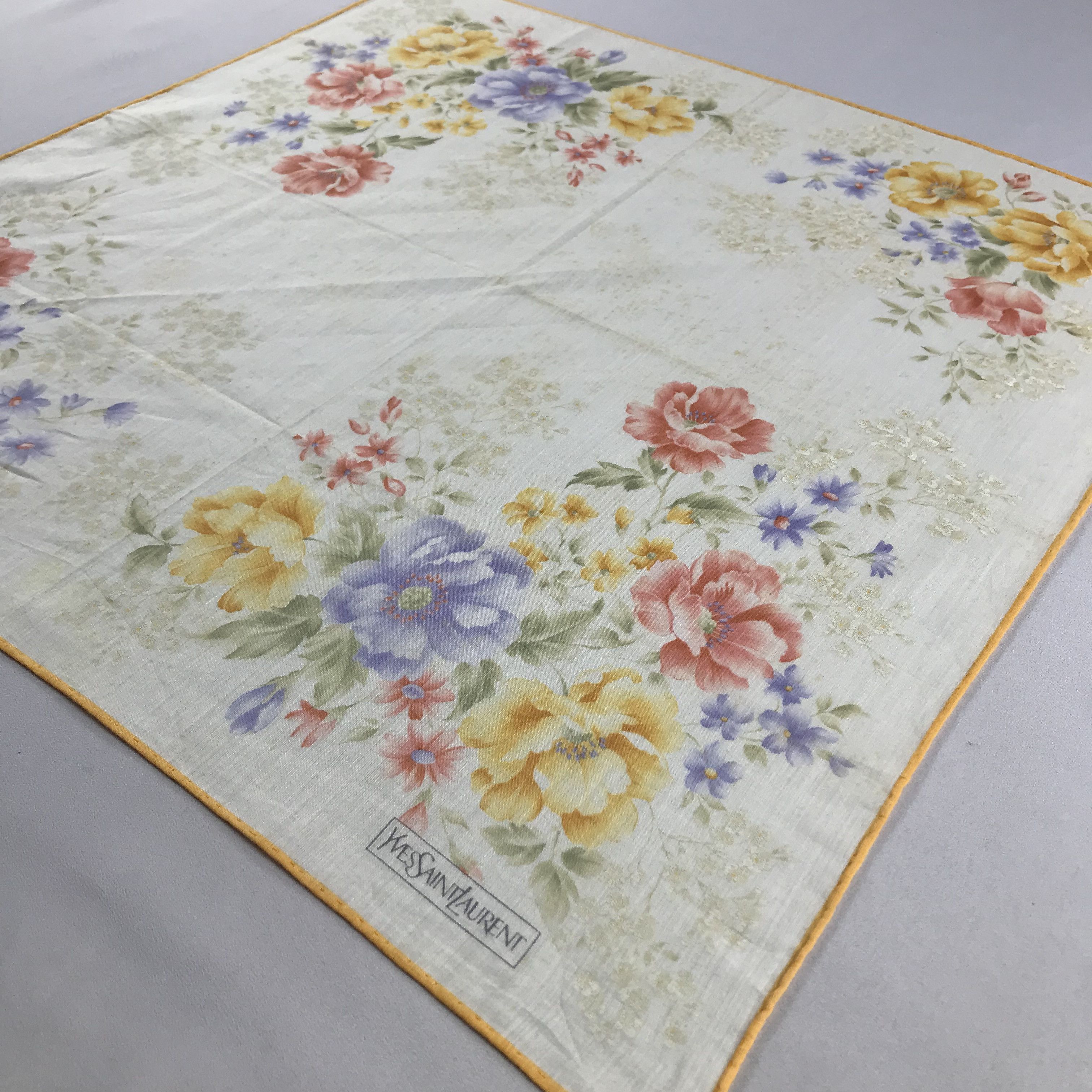 Yves Saint Laurent Yves Saint Laurent Handkerchief / Bandana / Neckerchief C780 Size ONE SIZE - 4 Thumbnail