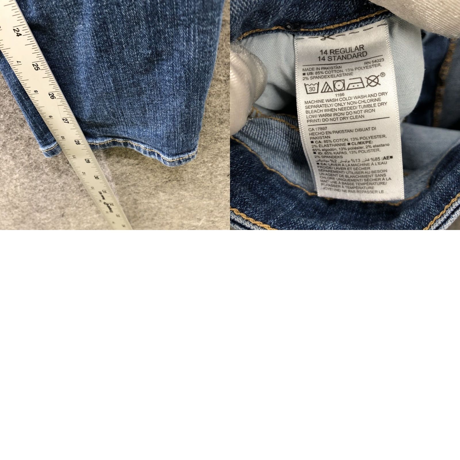 Old Navy Old Navy Rockstar Skinny Jeans Womens Size 14 Distressed Mid Rise Blue Denim Size 36" / US 14 / IT 50 - 8 Thumbnail